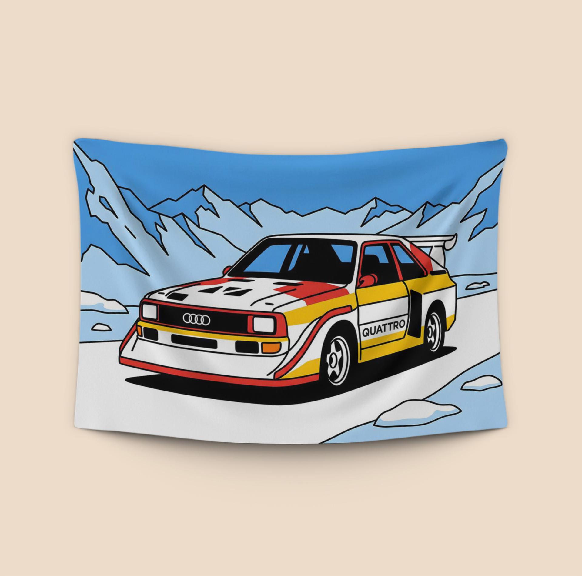 Audi Sport Quattro S1 E2: Alpine Rally Illustration
