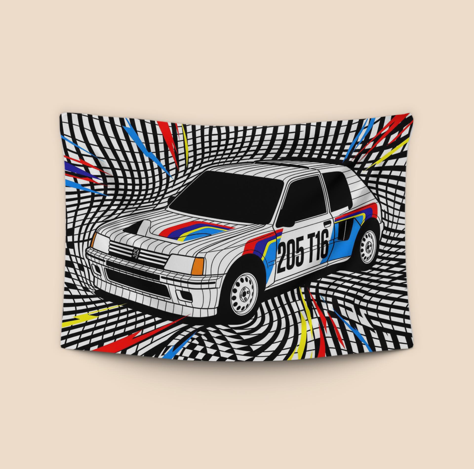 Peugeot 205 T16: Op-Art Rally Pulse