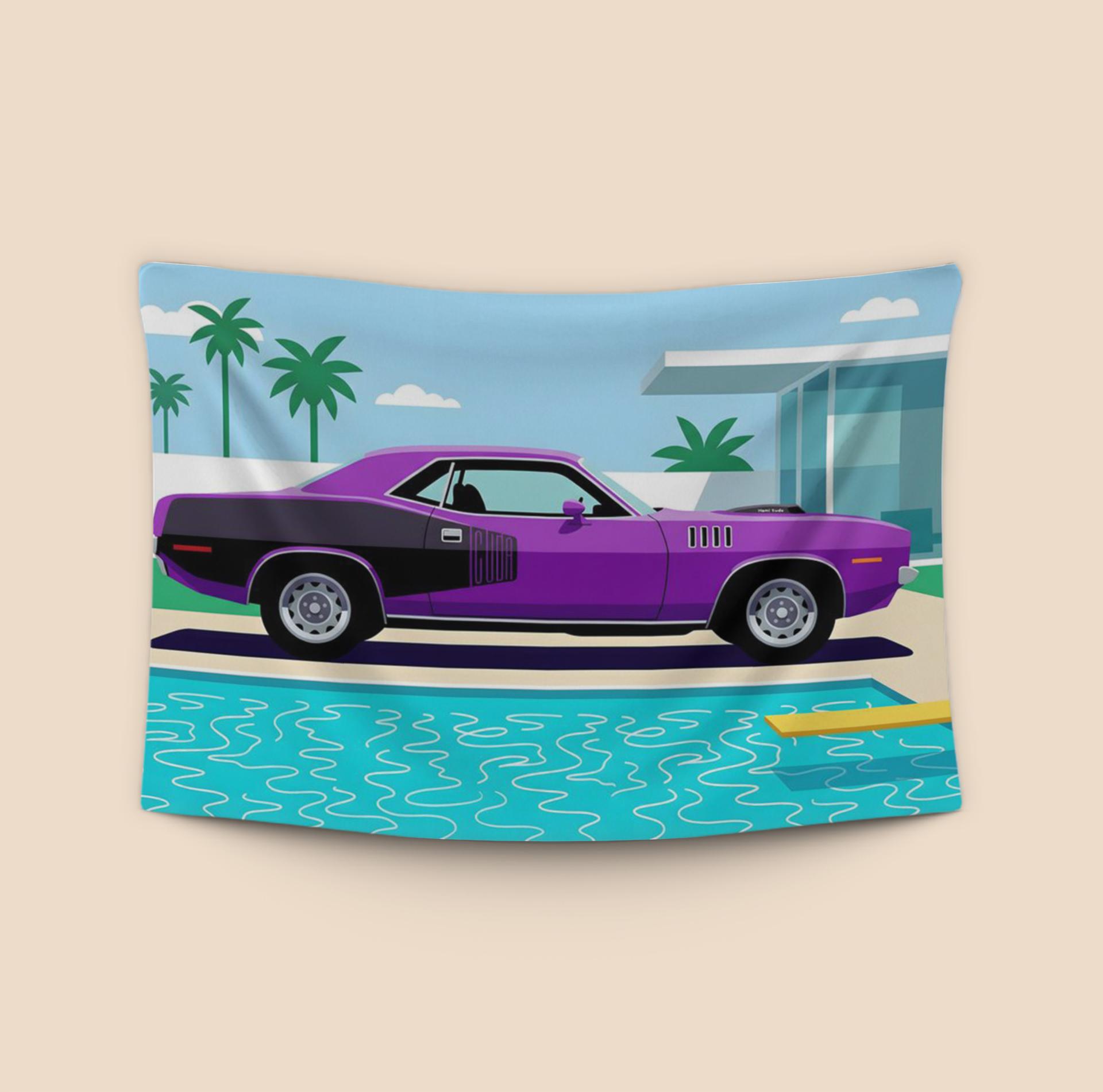Hemi 'Cuda Poolside: Palm Springs Muscle
