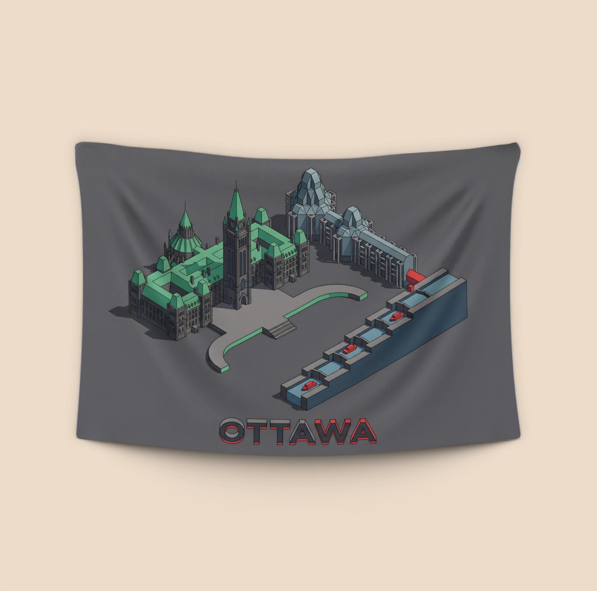 Ottawa Isometric Diorama: Landmarks of the Capital