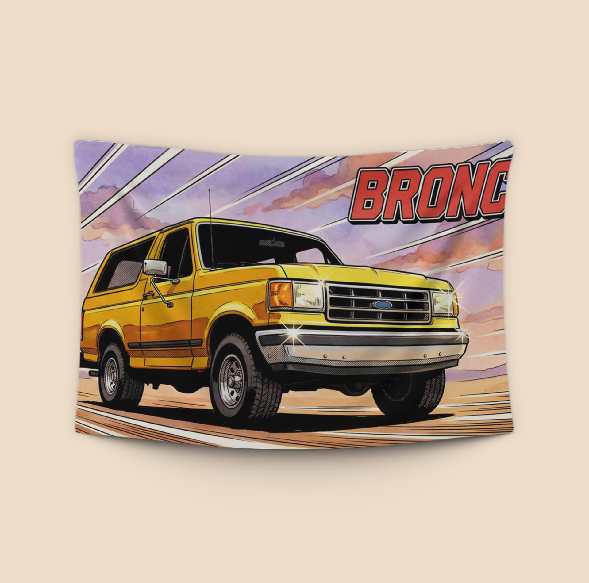 High-Speed Retro: Yellow Bronco Comic Art