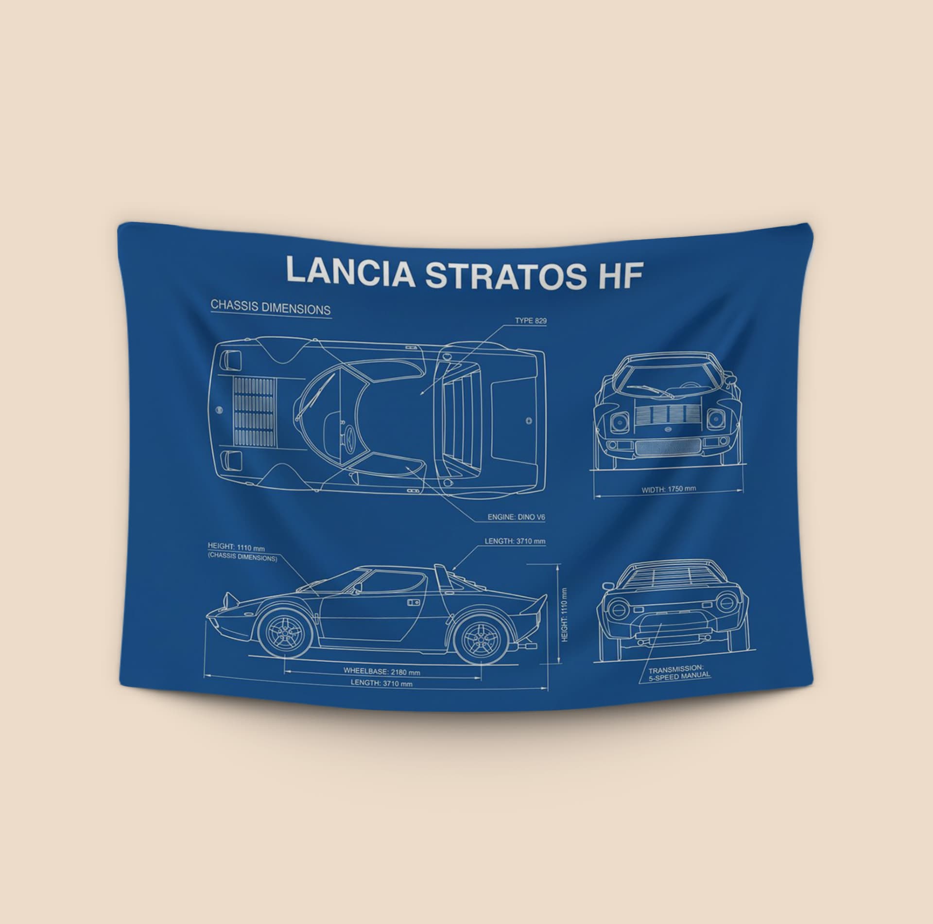 Lancia Stratos HF Technical Blueprint
