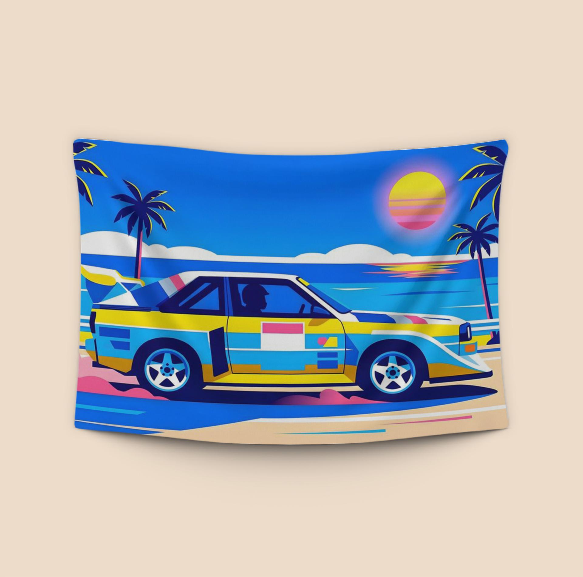 Audi Sport Quattro S1: Tropical Synthwave Drive