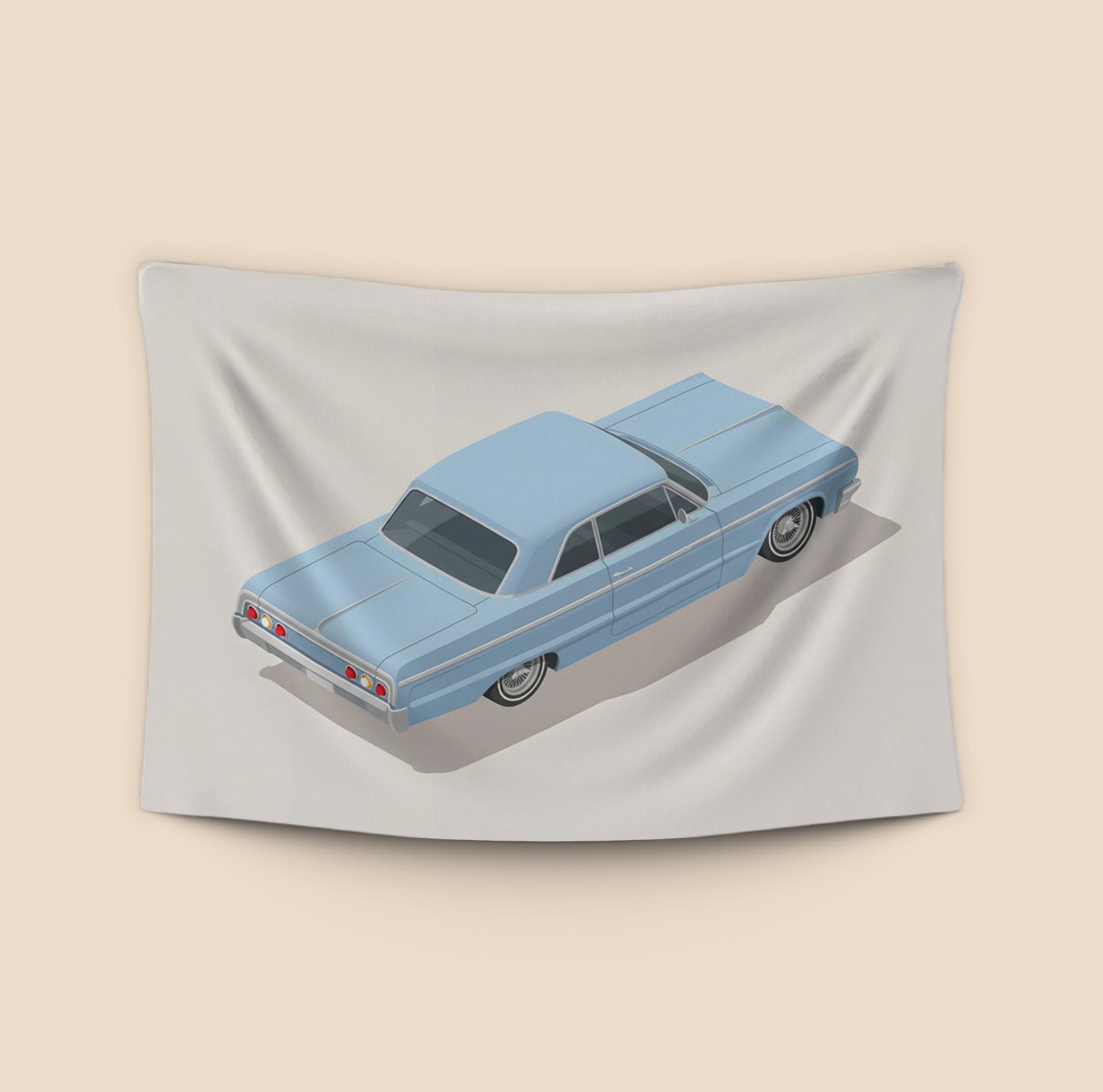 Baby Blue 64 Impala Isometric