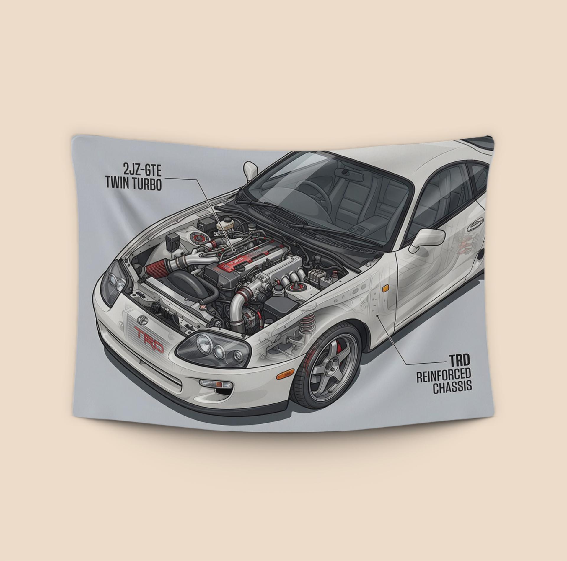 Supra A80: 2JZ-GTE Technical Cutaway