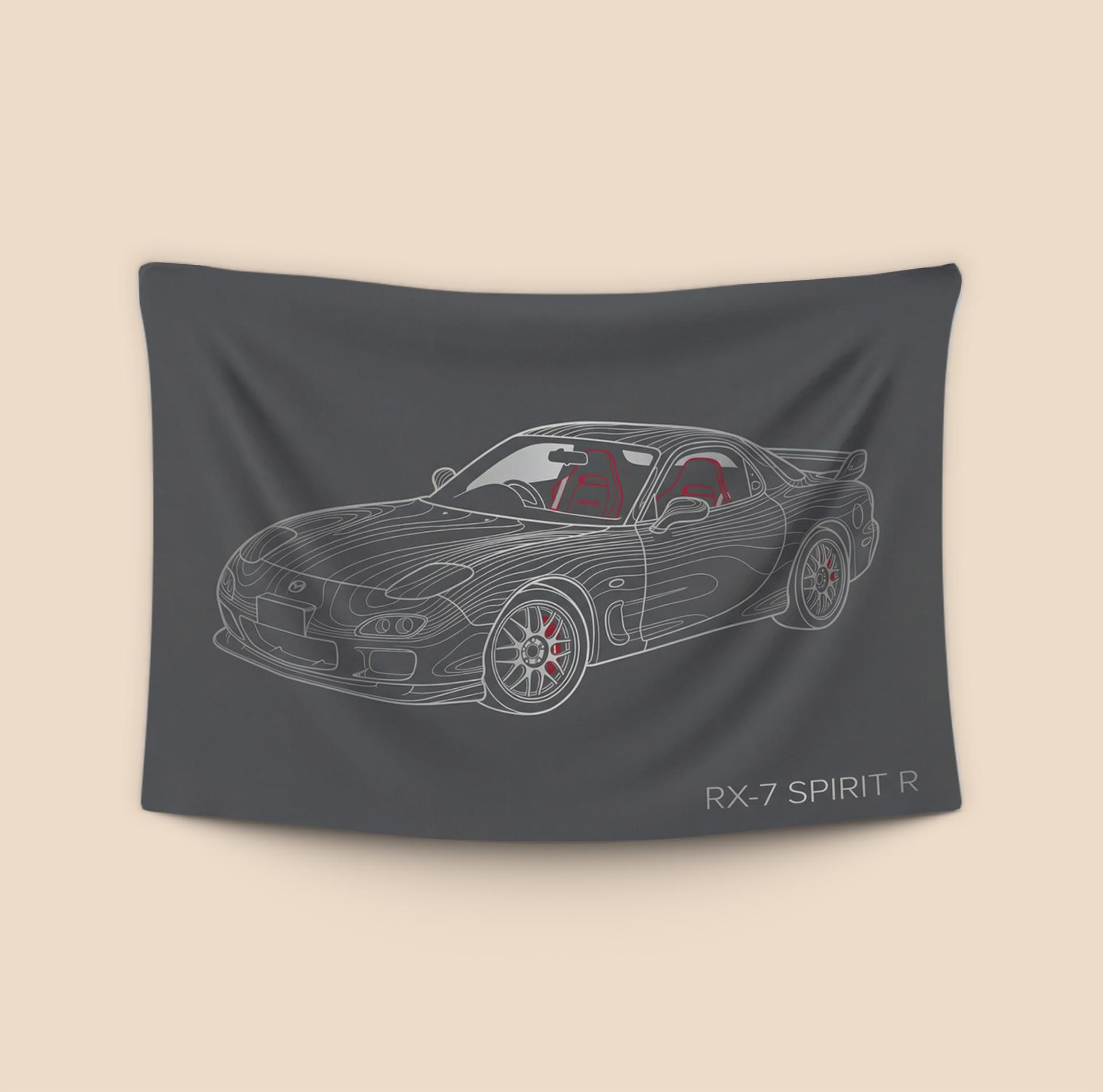Mazda RX-7 Spirit R Minimalist Contour Art