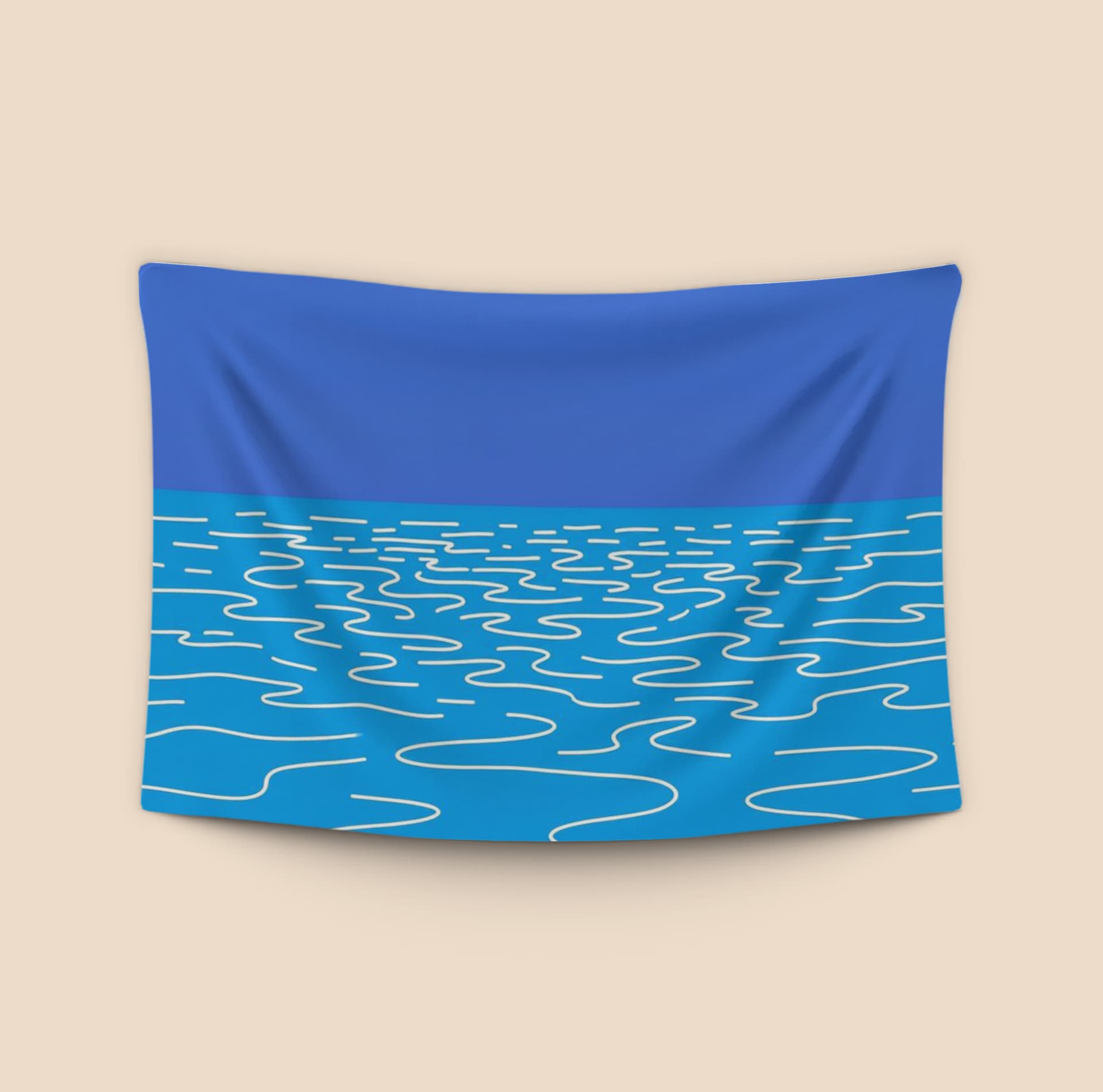 Scribbled Blue Sea