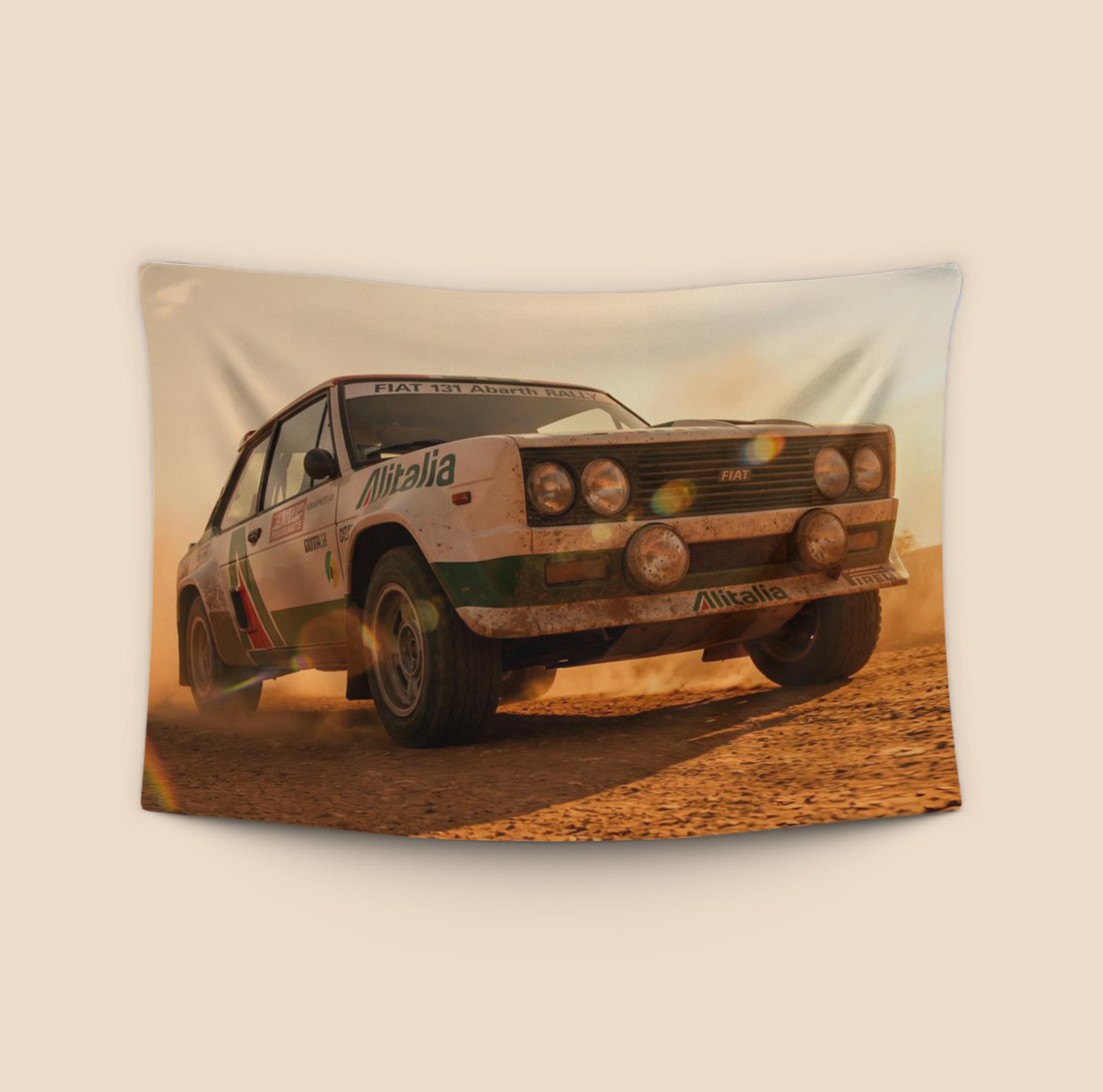 Fiat 131 Abarth Rally Alitalia Golden Hour Drift