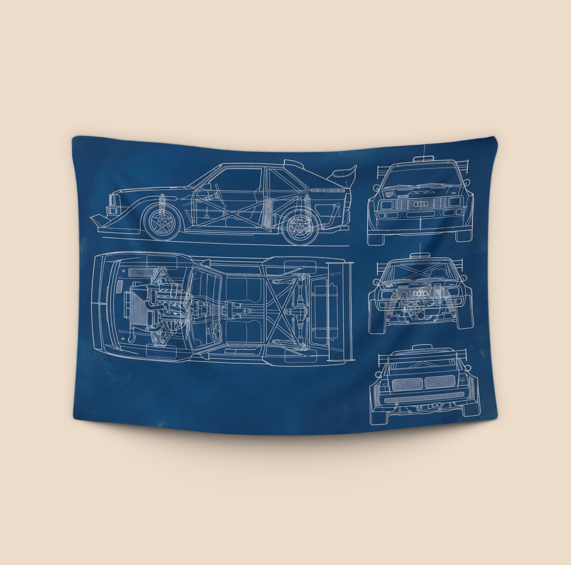 Audi Quattro S1: Engineering Blueprint Study