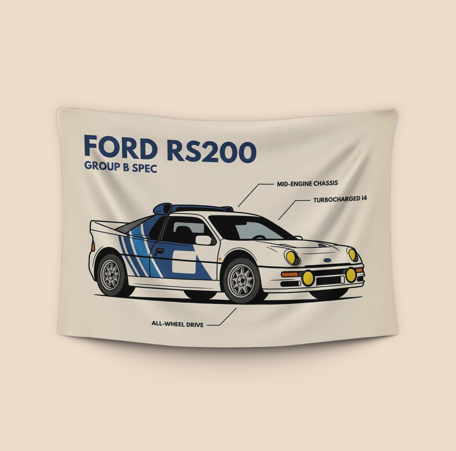 Ford RS200 Group B Technical Illustration