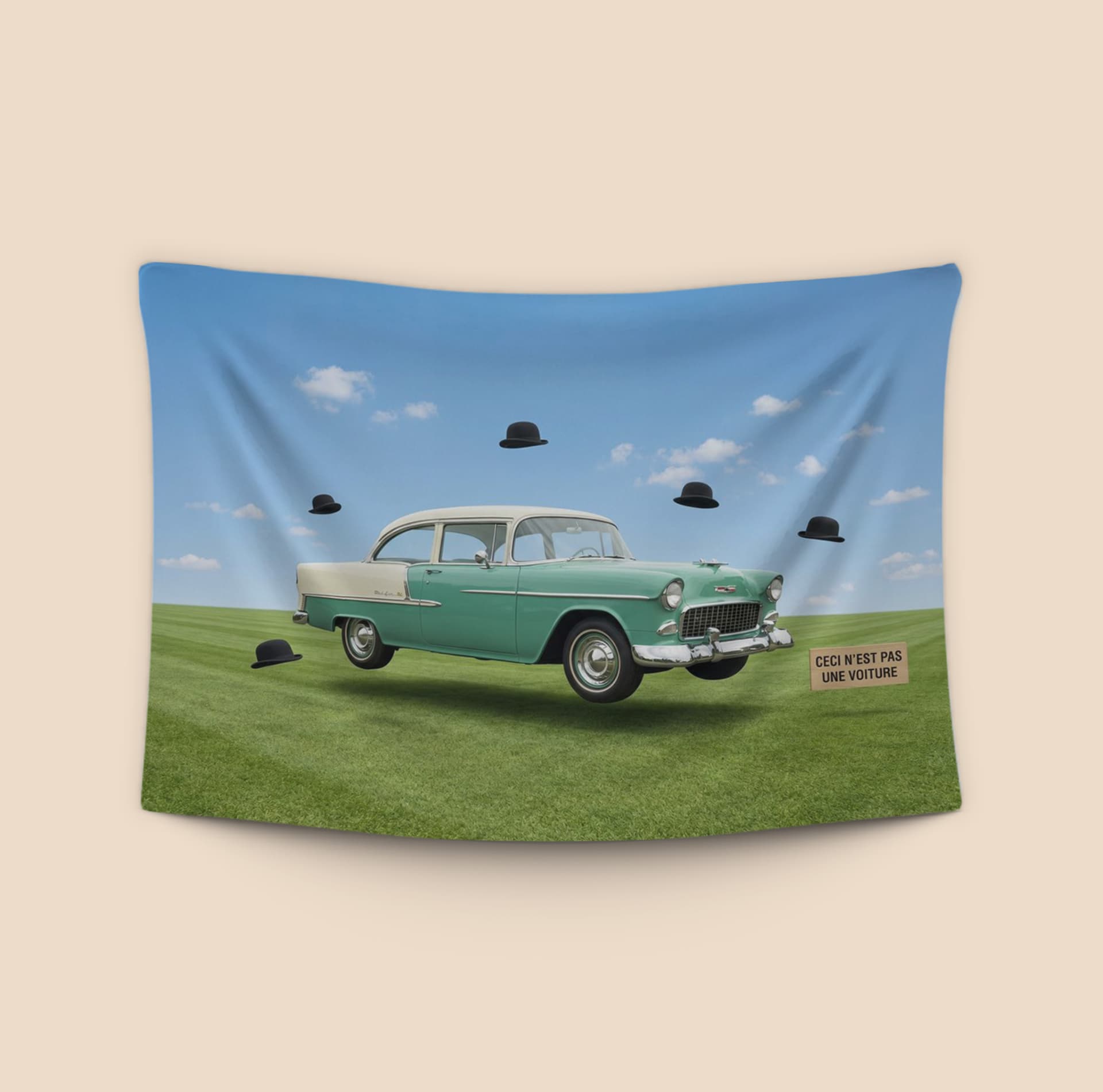 Magritte Chevrolet Bel Air Surrealist Homage