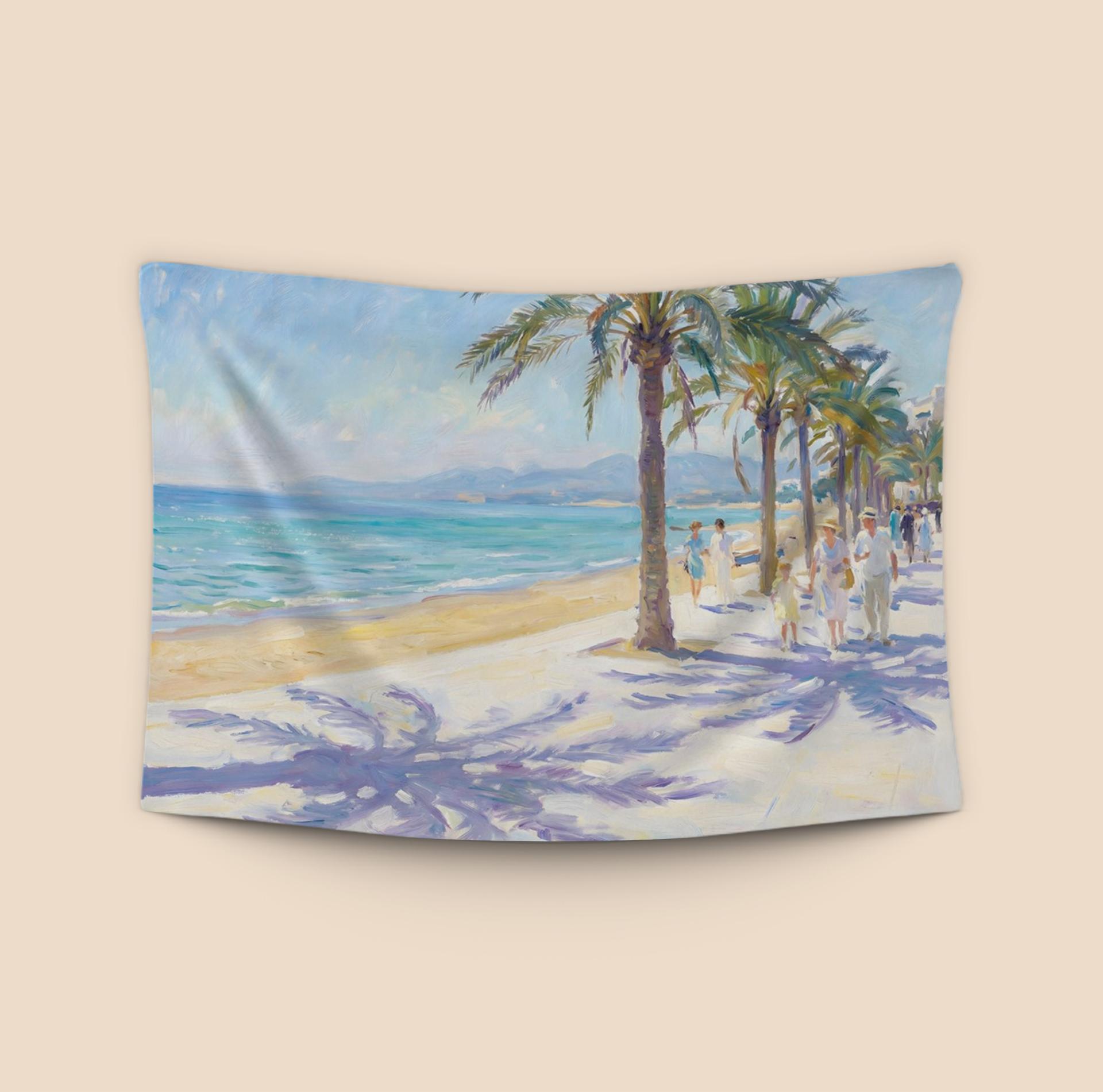 Sunlight and Shadows: Summer Stroll on the Málaga Promenade