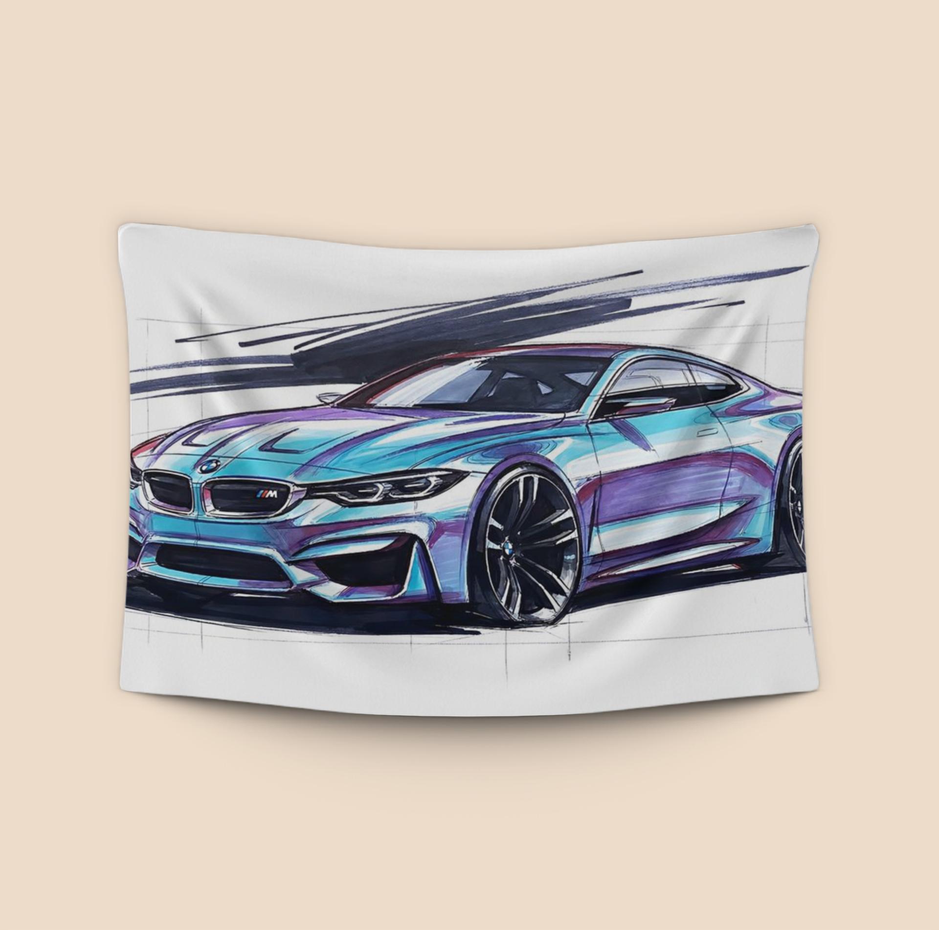 BMW M4 Holographic Marker Sketch