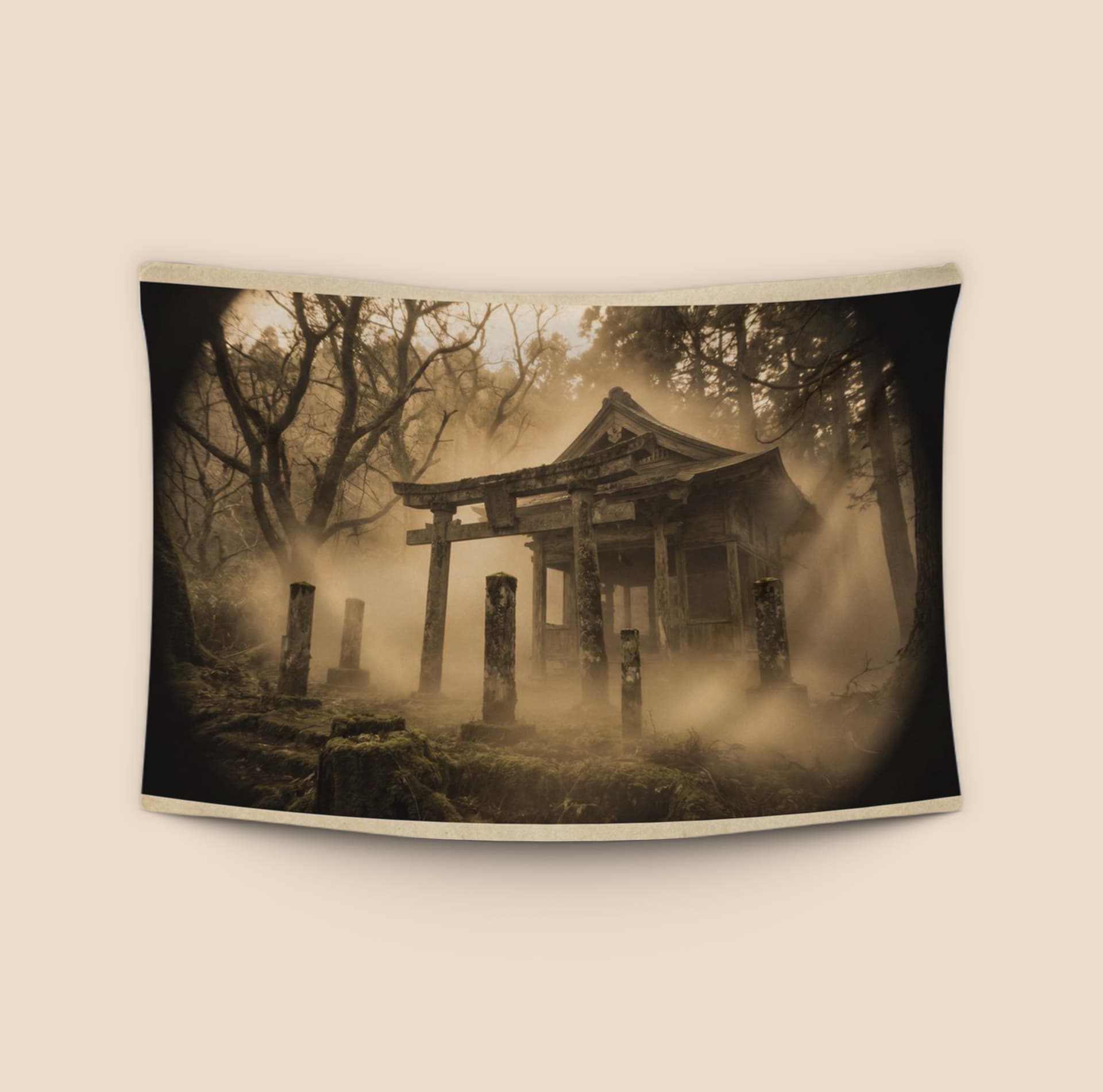 Fog-Drenched Shinto Sanctuary