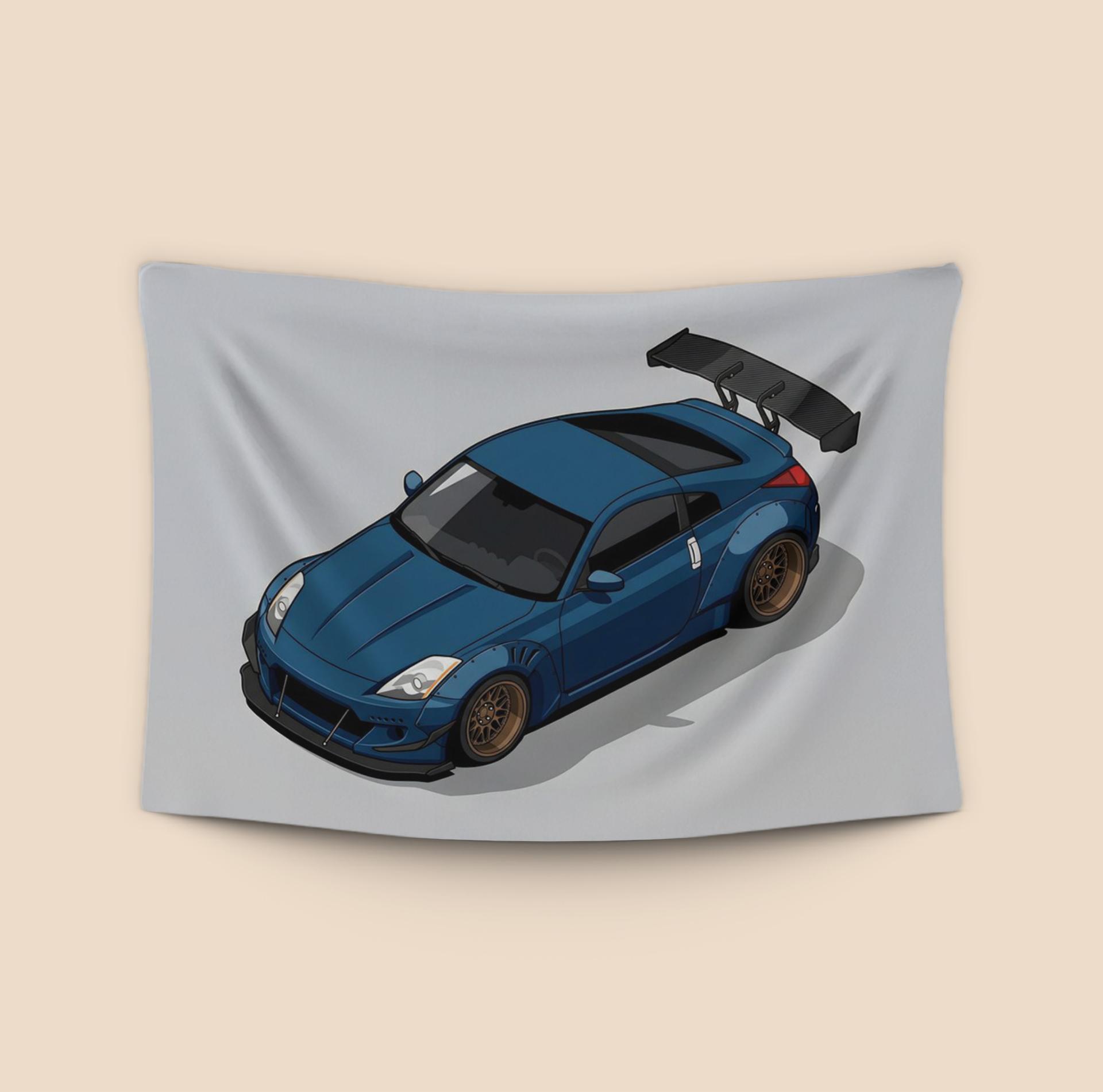 Z33 Widebody: Isometric Blue Sentinel