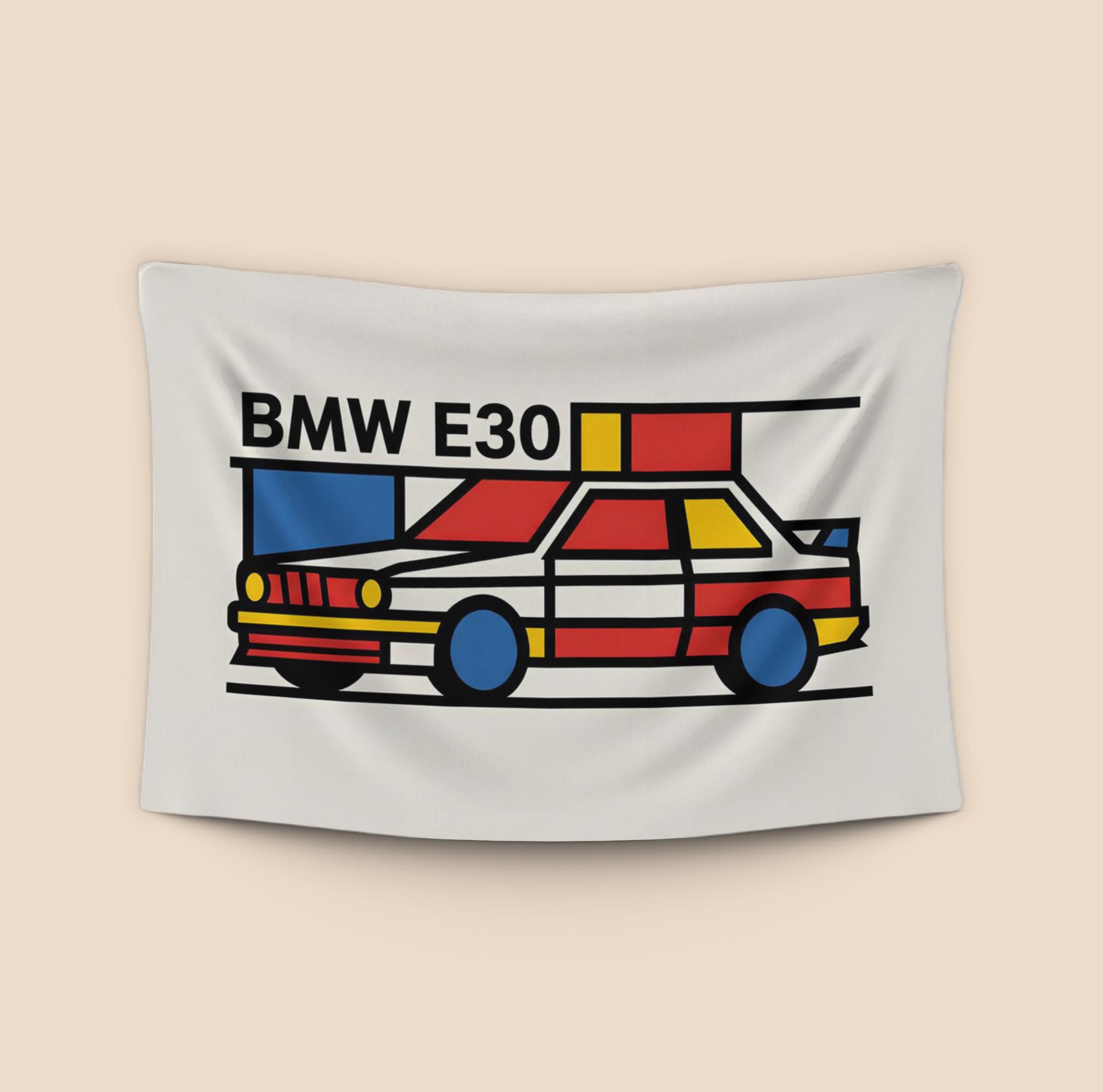 BMW E30 M3 Mondrian Composition