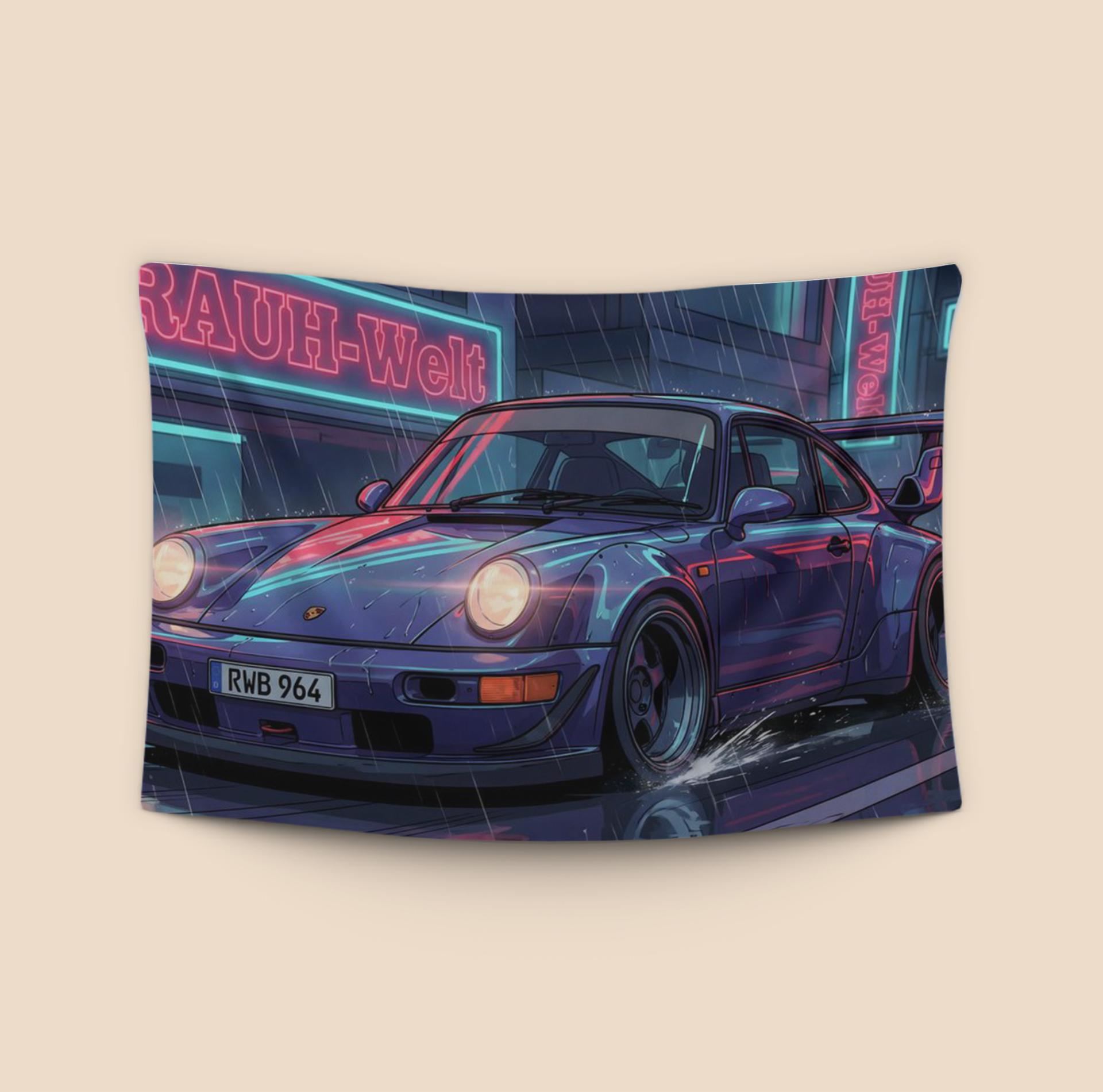 Midnight Rain: RWB 964 Neon Spirit