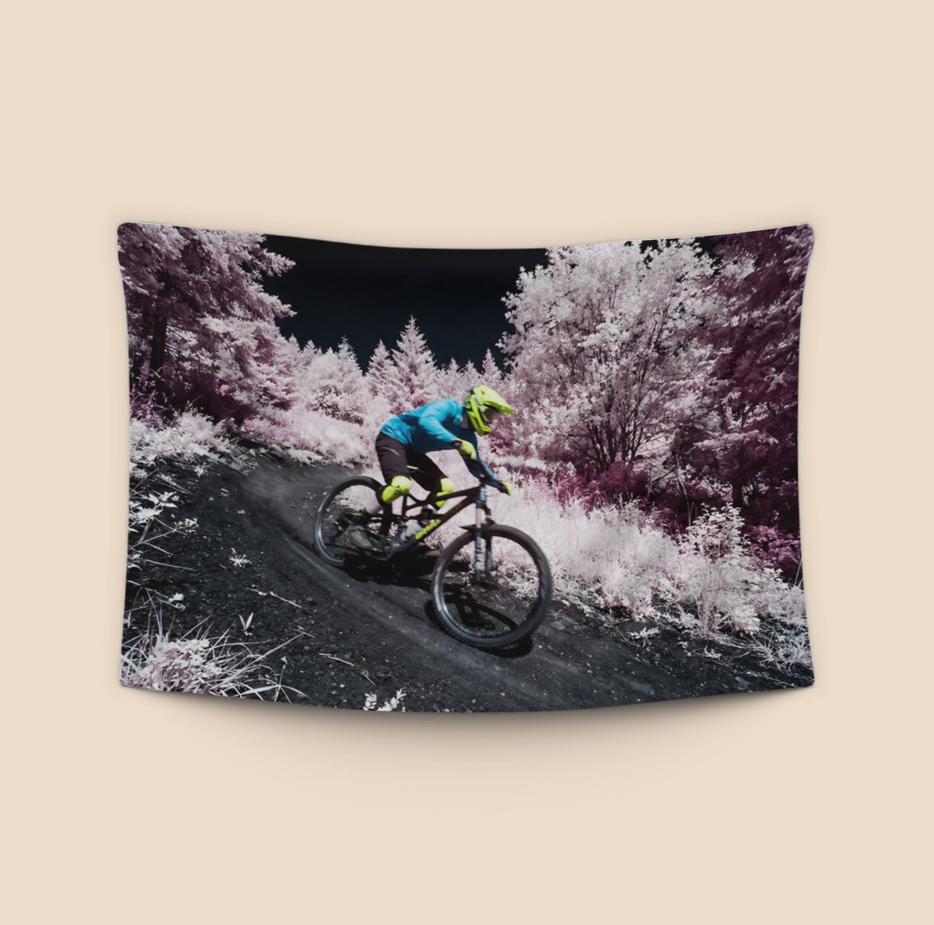 Infrared Descent: Mountain Biking in Pink