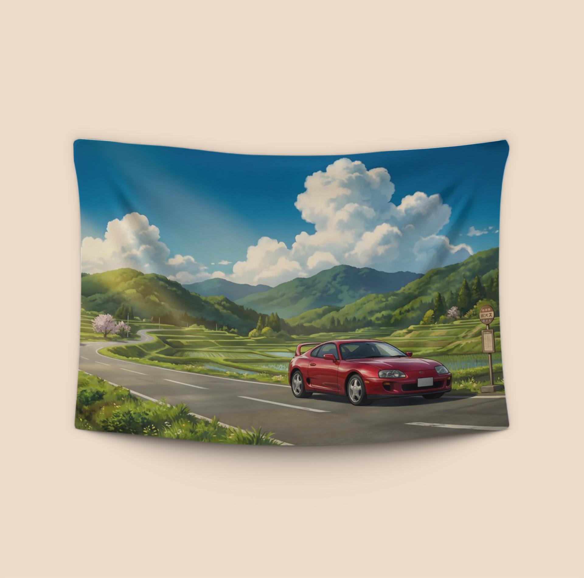 Nostalgic Road: Toyota Supra A80 in Rural Japan