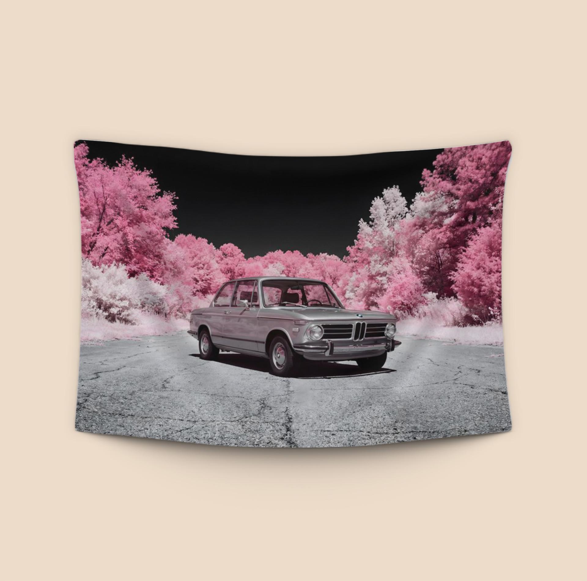Infrared BMW 2002: Pink Foliage Dreamscape