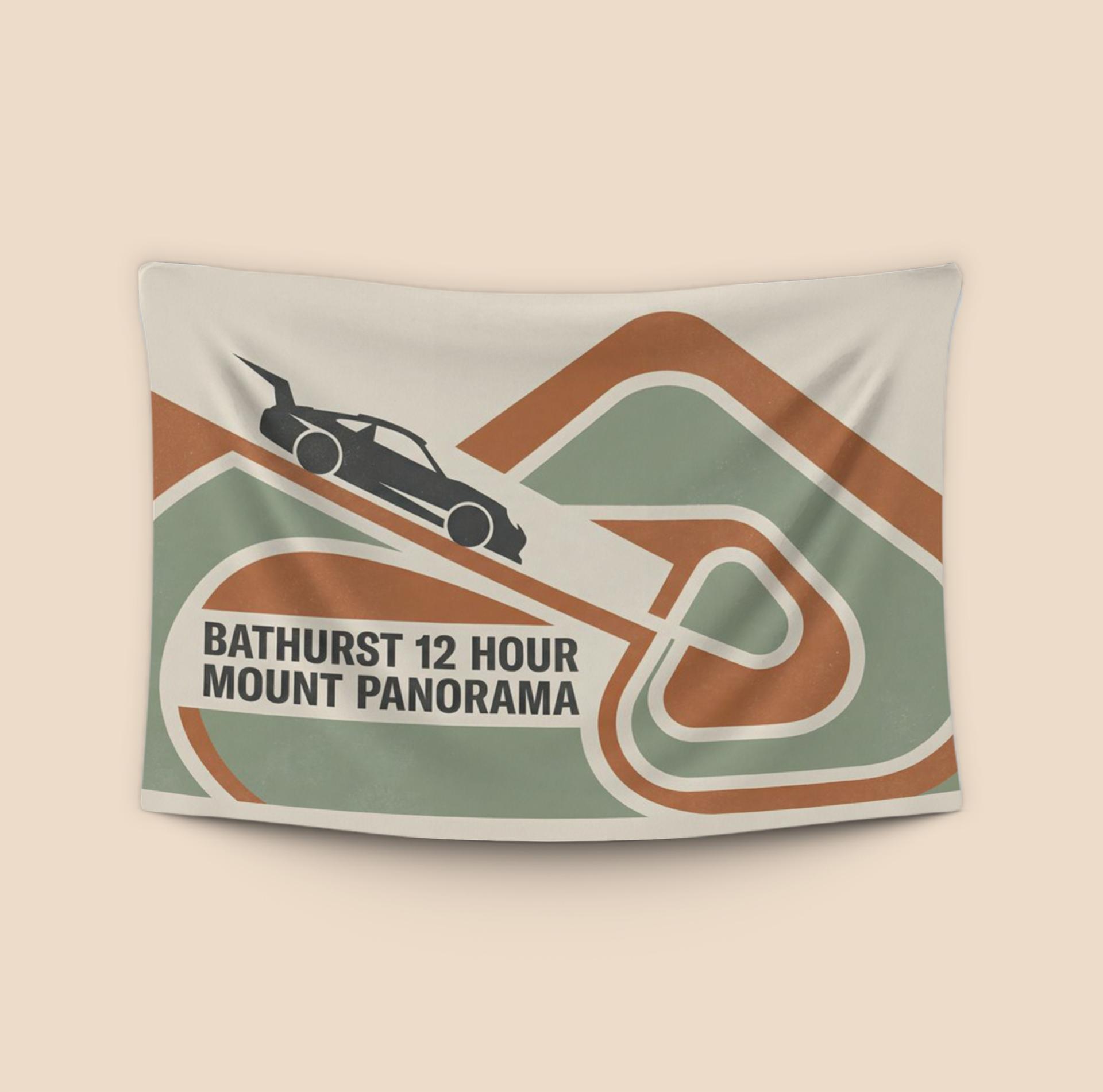 Bathurst 12 Hour: Mount Panorama Retro Geometric Poster