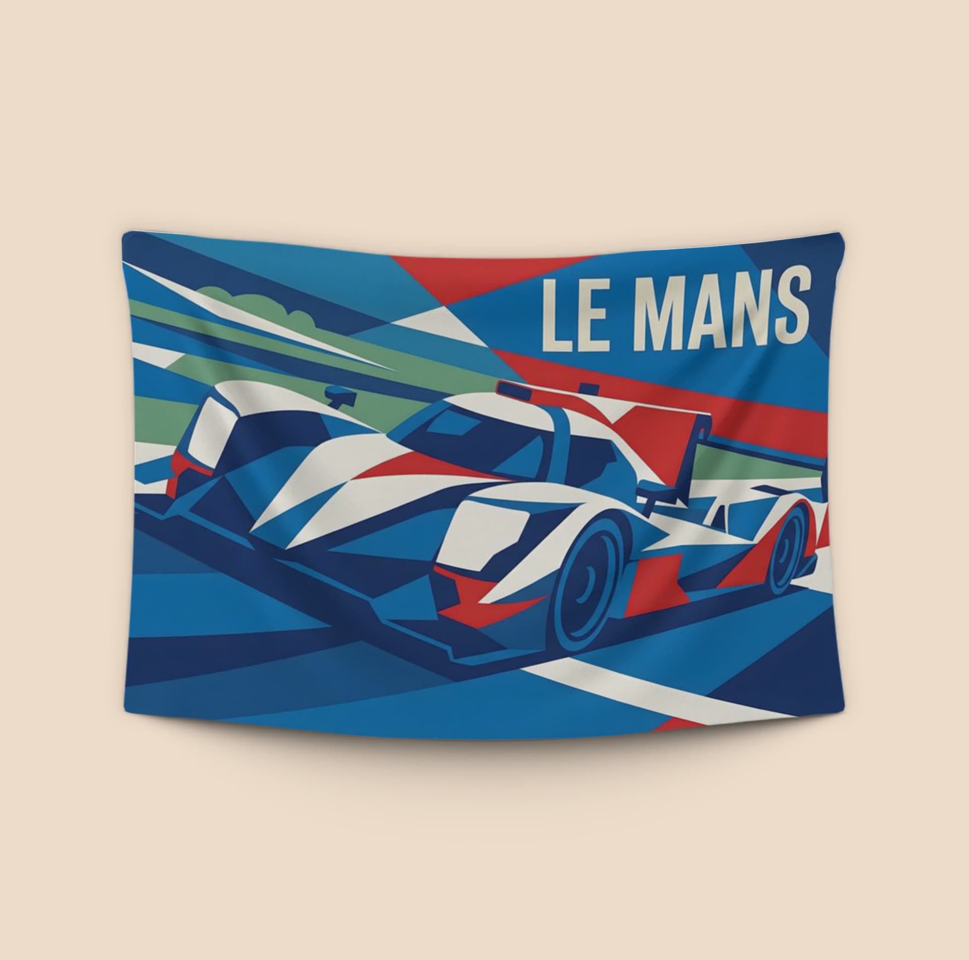 Le Mans 24 Geometric Hypercar Illustration