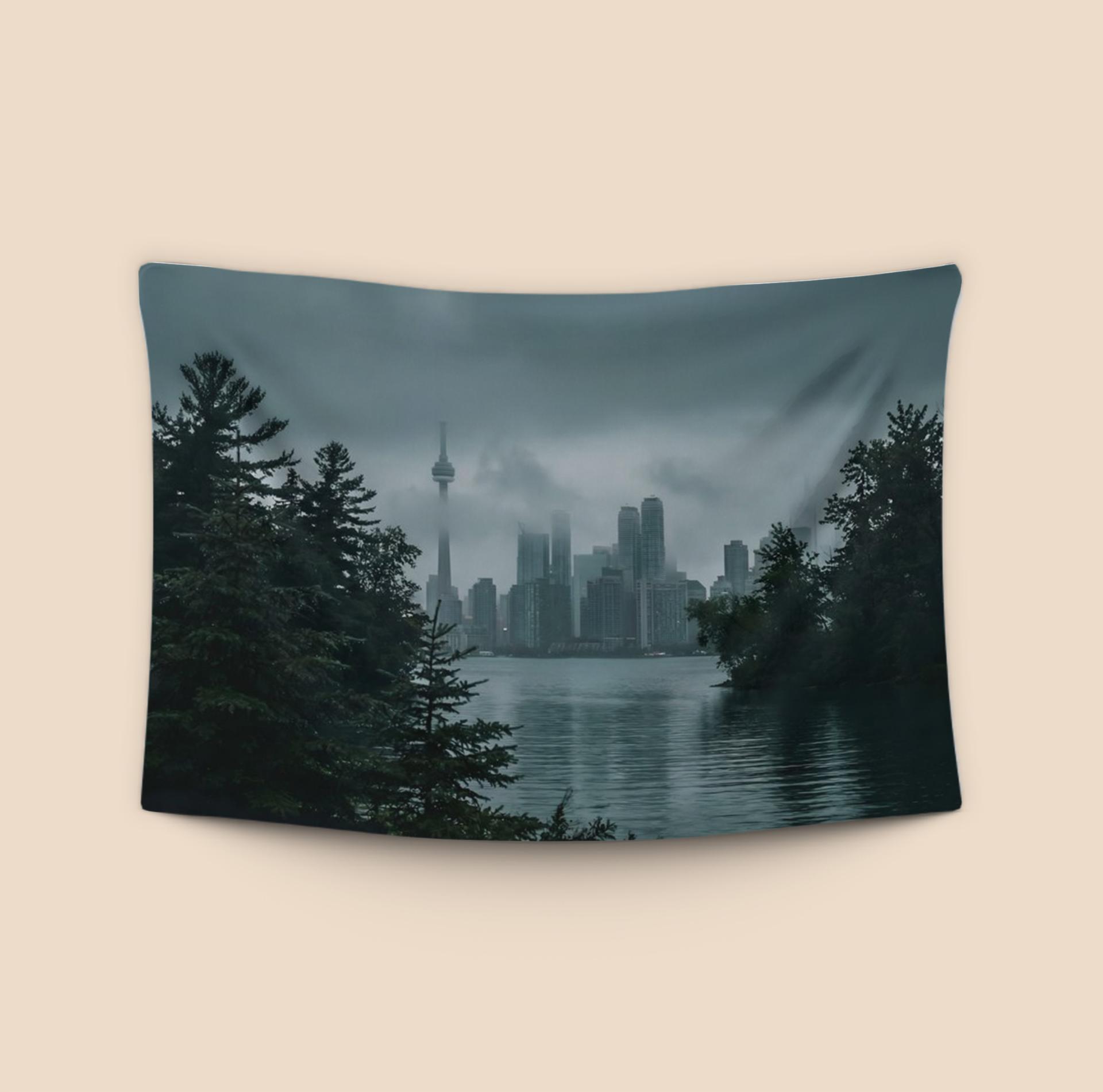 Misty Toronto: A Moody Skyline View