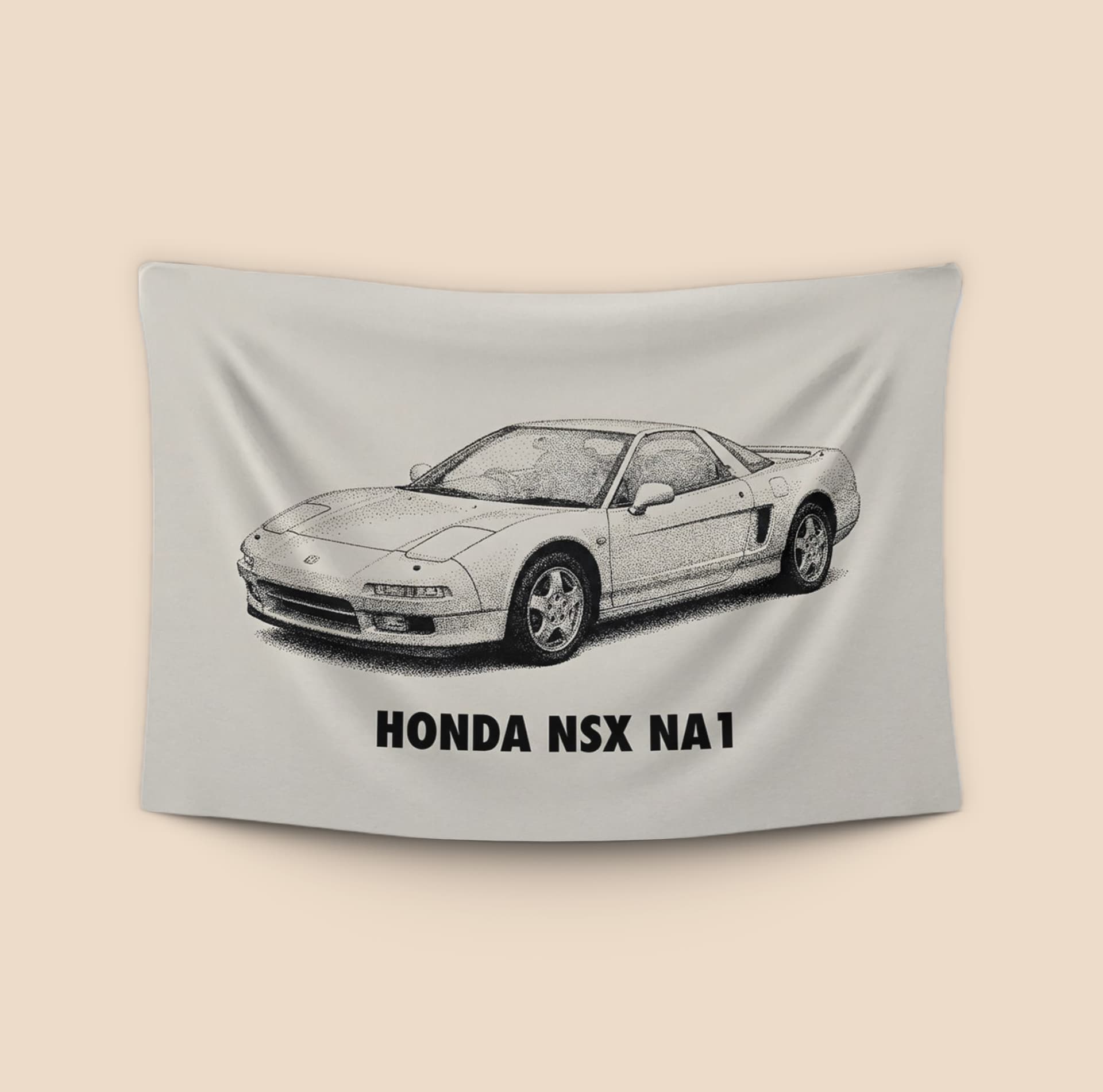 Precision in Dots: Honda NSX NA1 Stippling Art