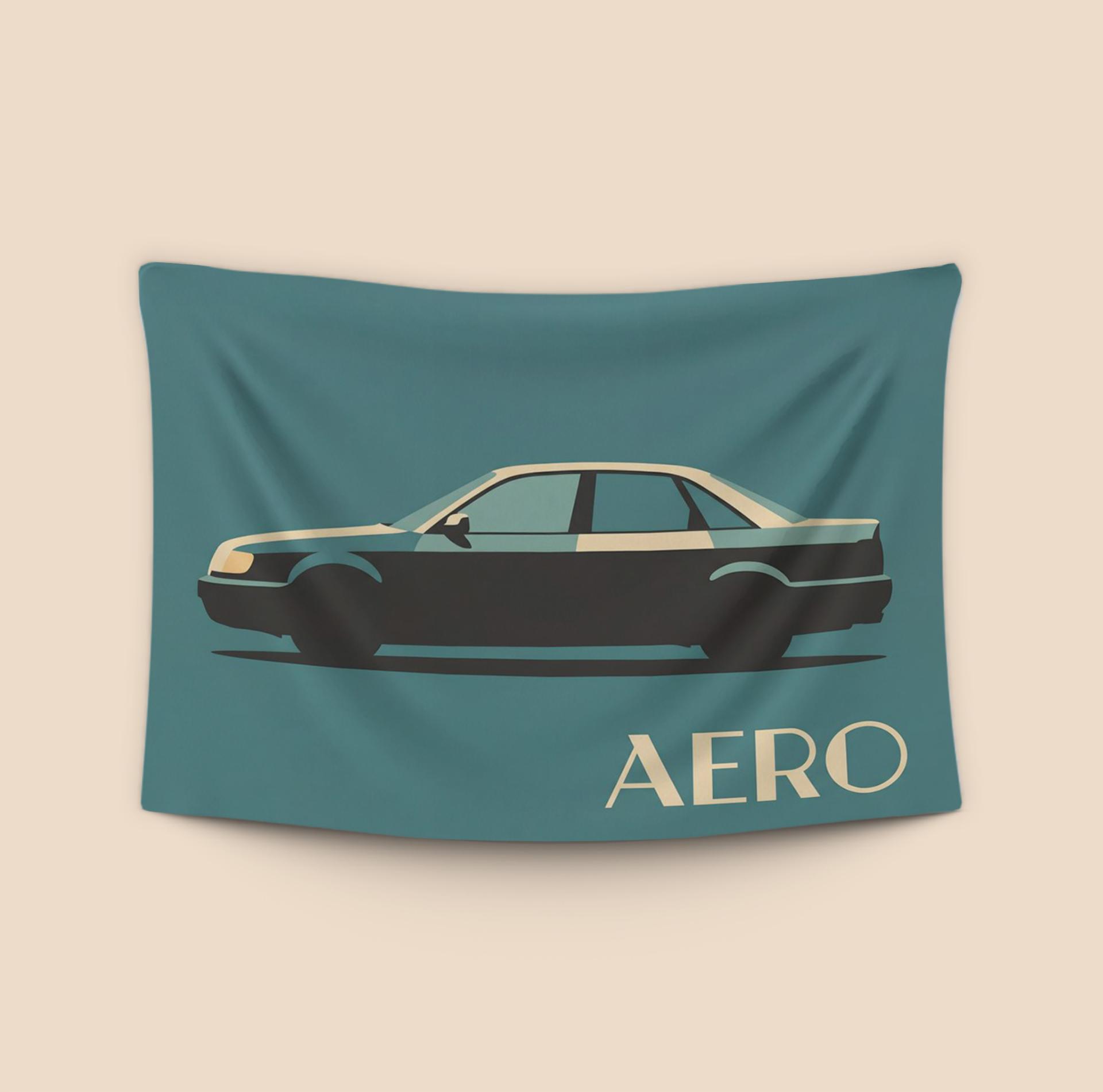 Audi 100 C4 Aero: Minimalist Flat Design