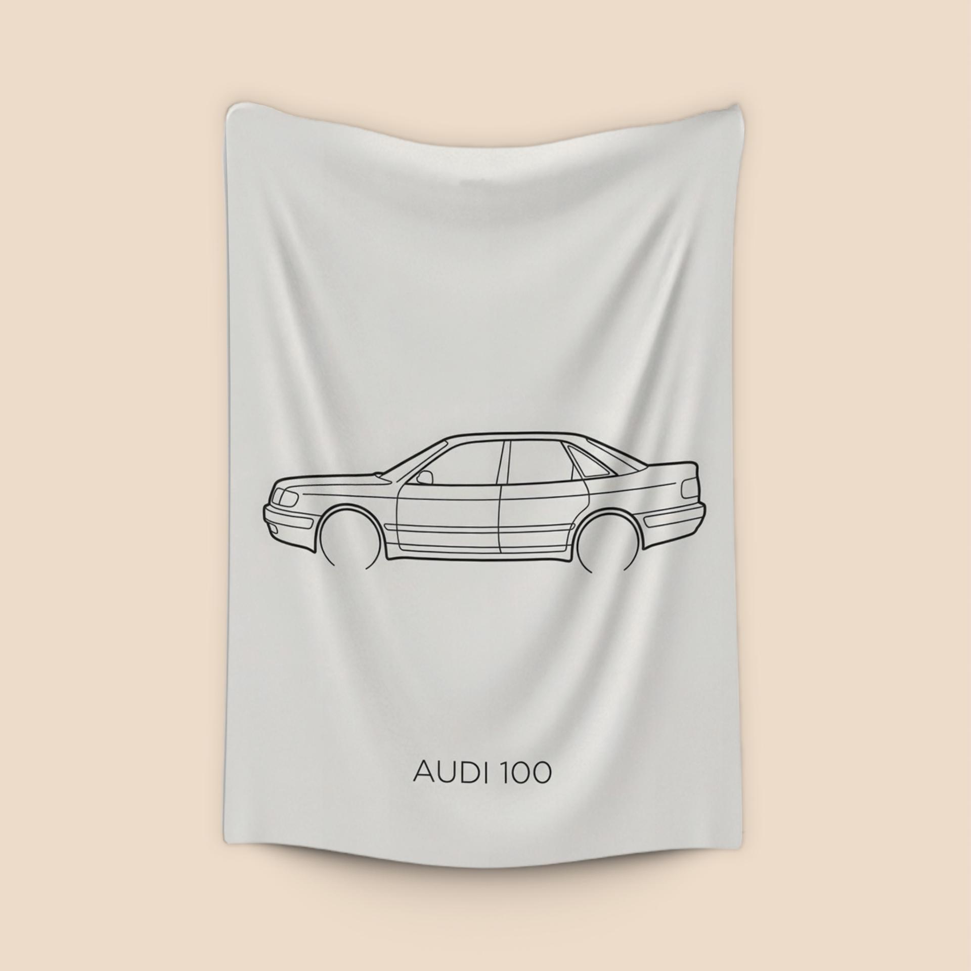 Audi 100 C4 Minimalist Line Art