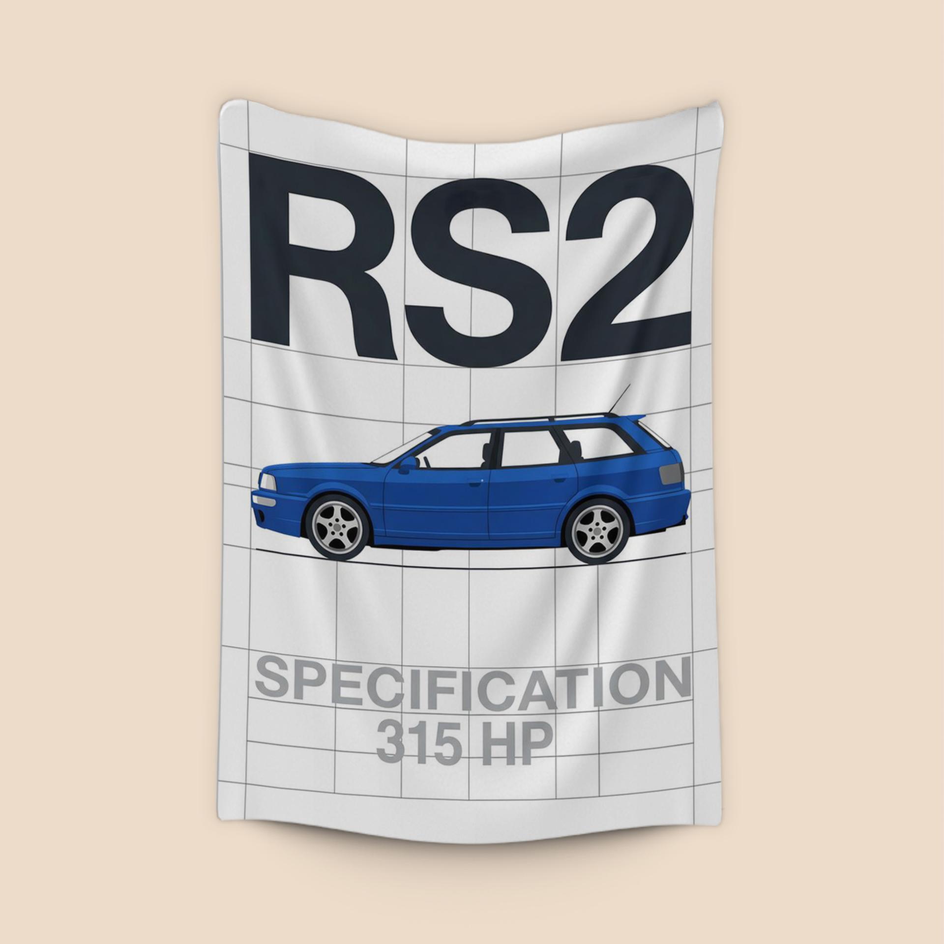 Audi RS2 Avant Nogaro Blue Technical Spec Illustration