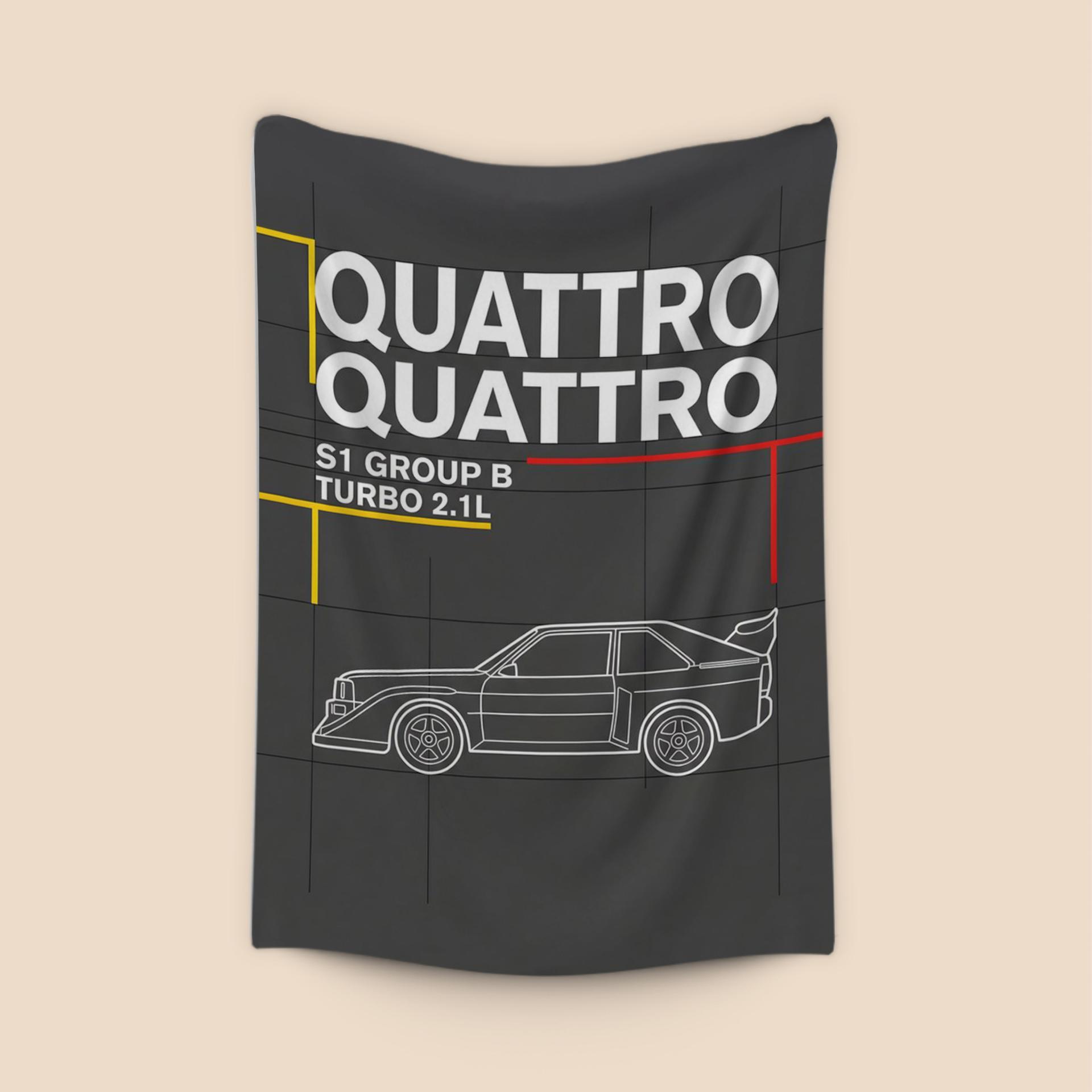 Audi Sport Quattro S1 Technical Grid Poster