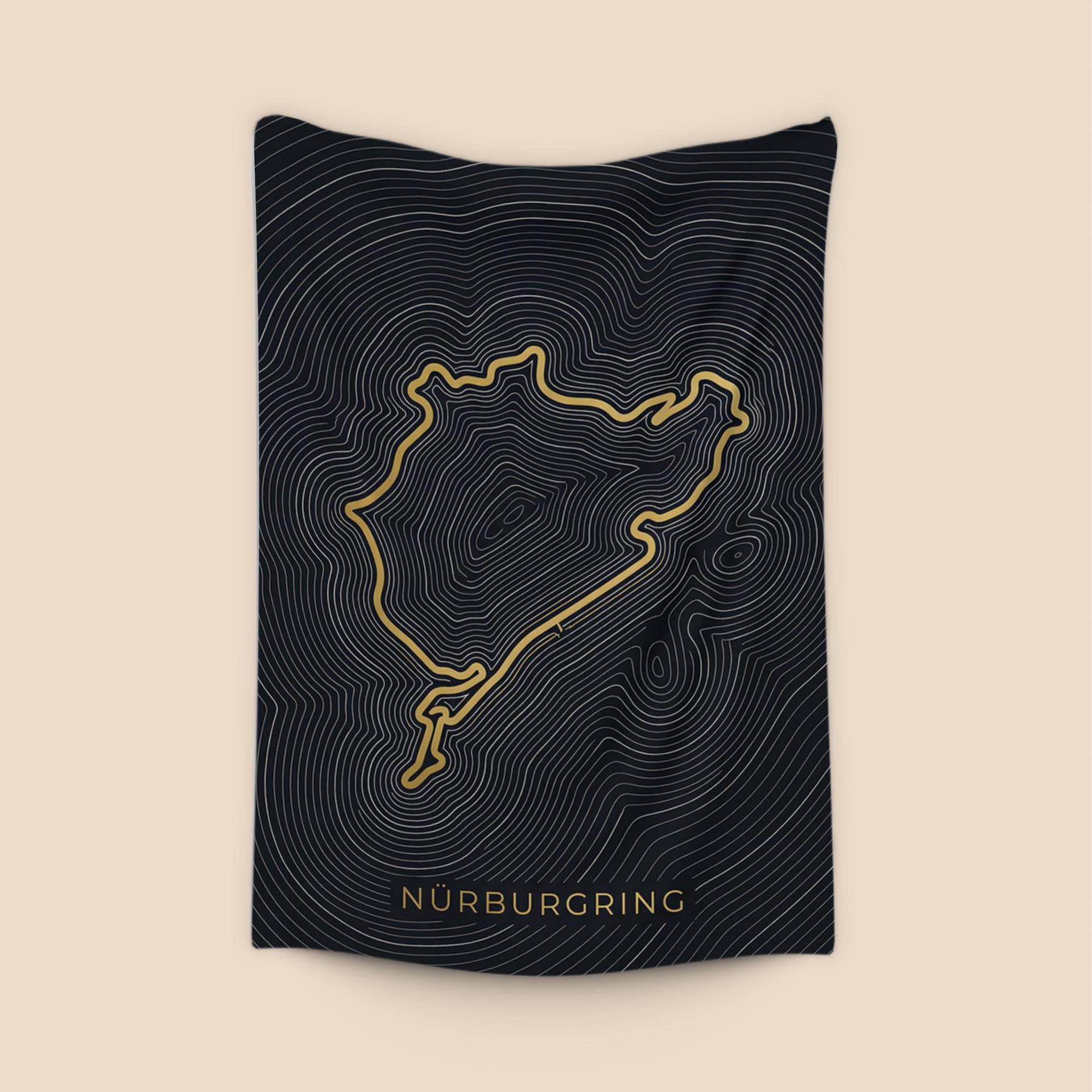 Nürburgring Golden Topography Map