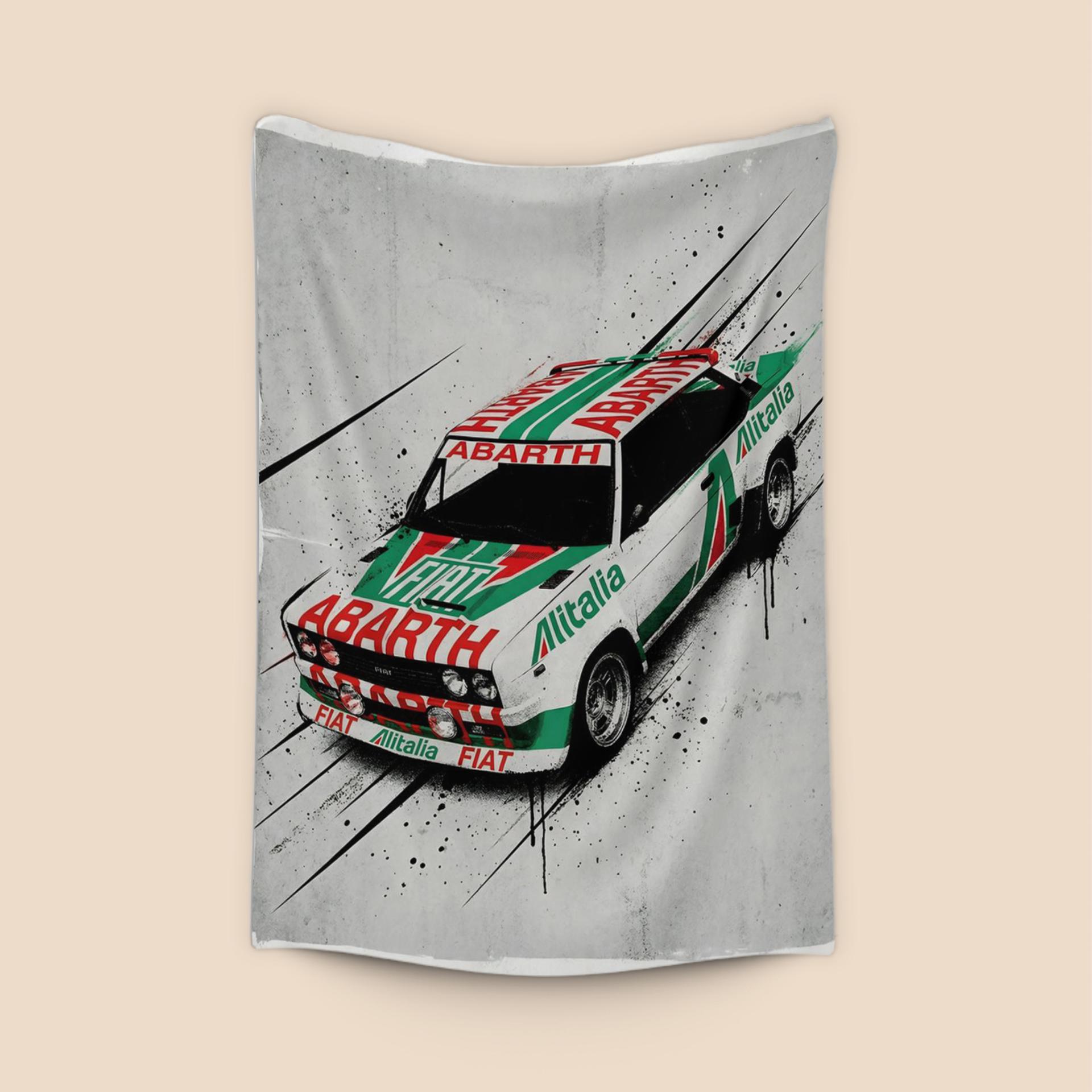 Fiat 131 Abarth Alitalia Rally Street Art