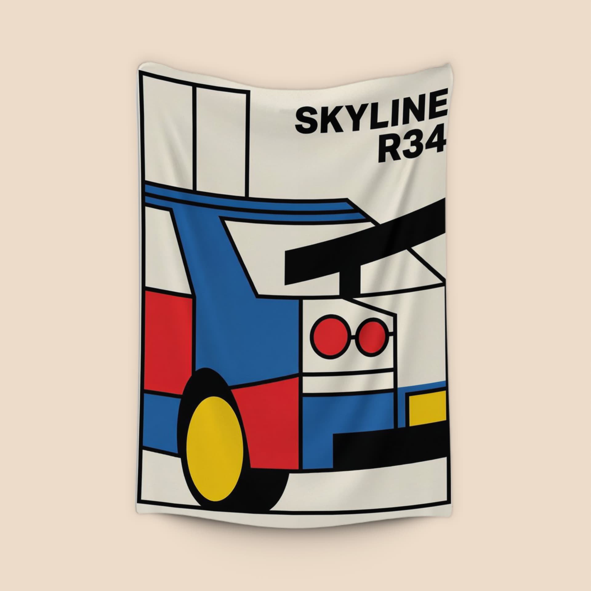 De Stijl Skyline R34 Composition