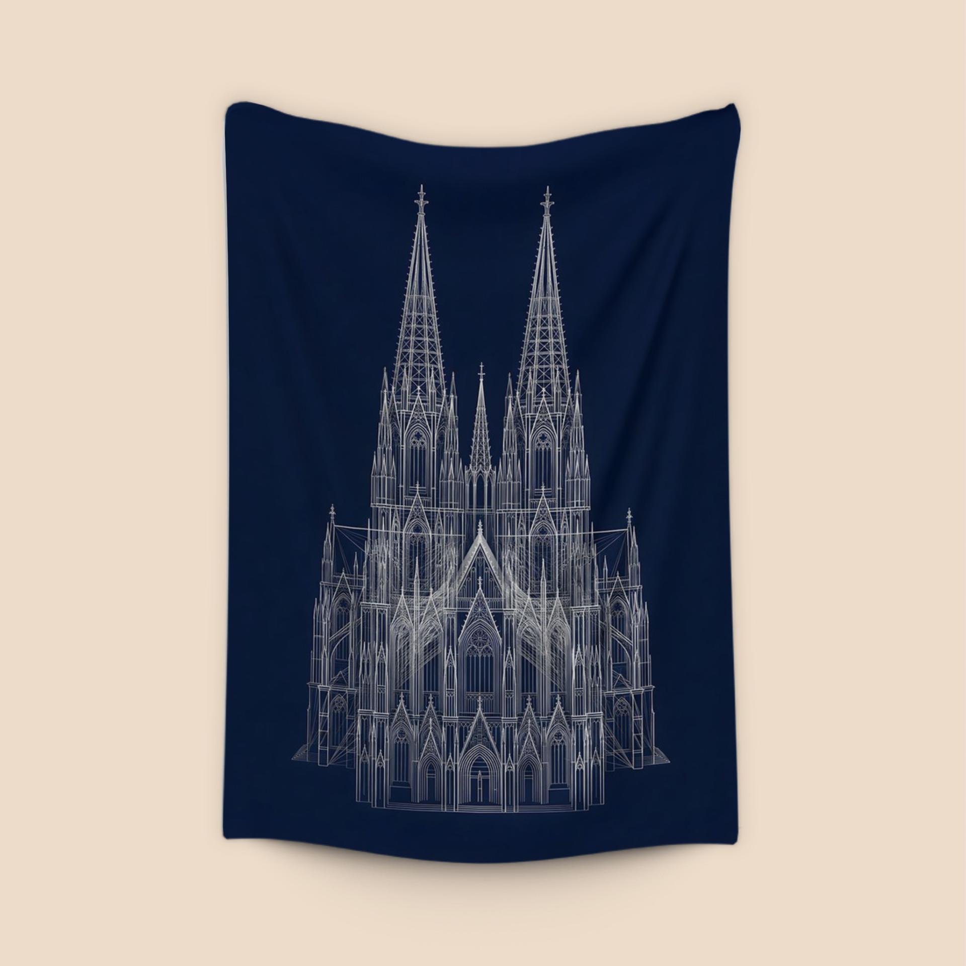 Cologne Cathedral Architectural Wireframe