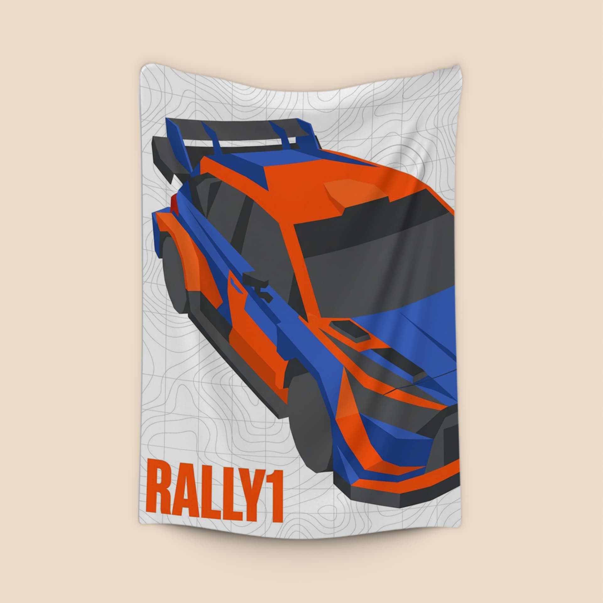 Toyota GR Yaris Rally1 Geometric Topography Poster