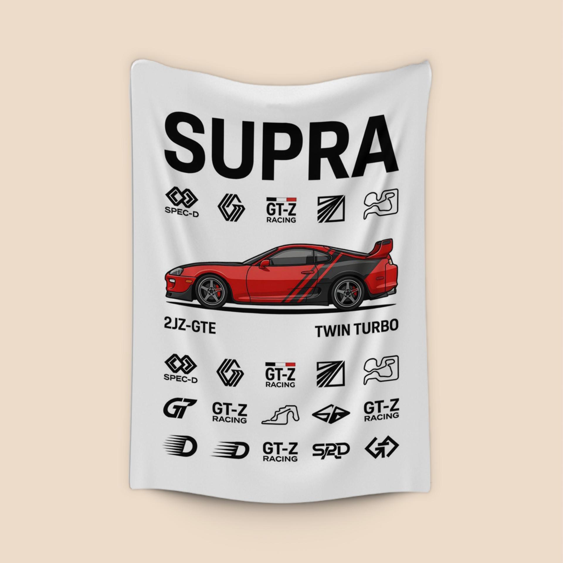 Toyota Supra MK4 A80 Technical Spec Sheet Art