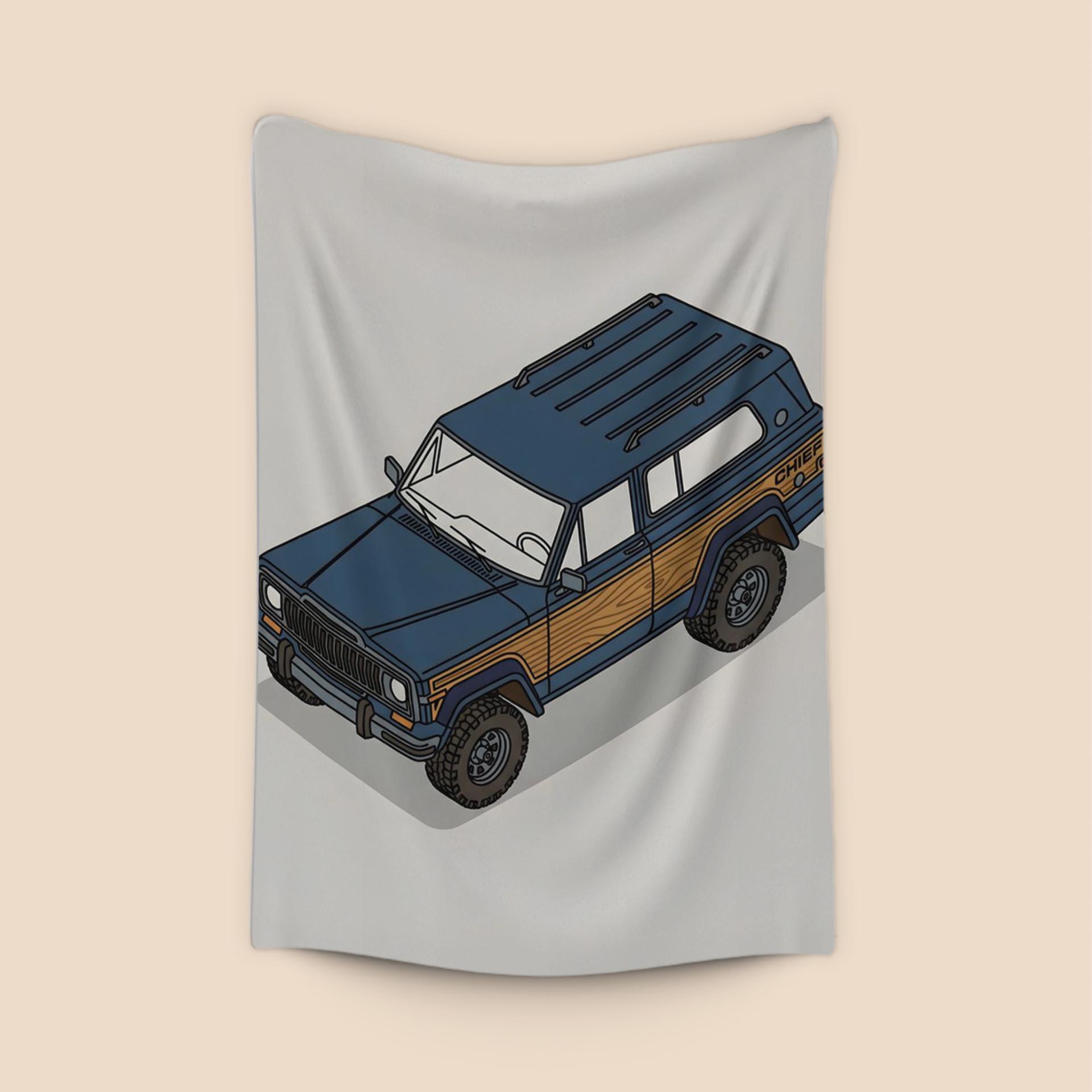 Jeep Cherokee Chief: Isometric Woodie Illustration