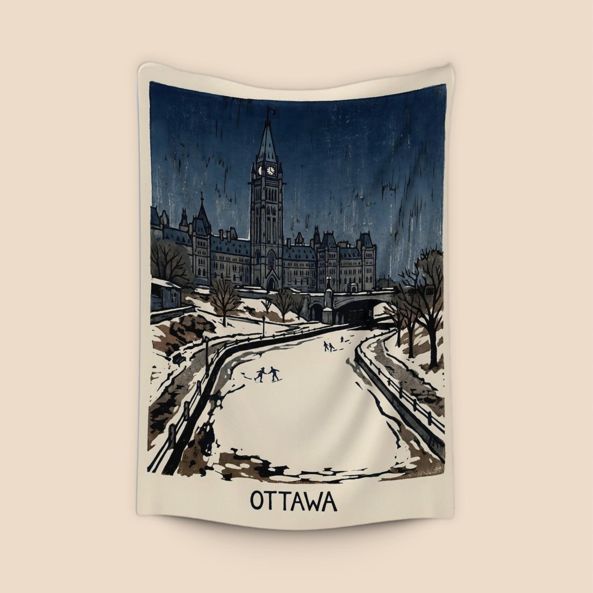 Winter Night on the Rideau Canal