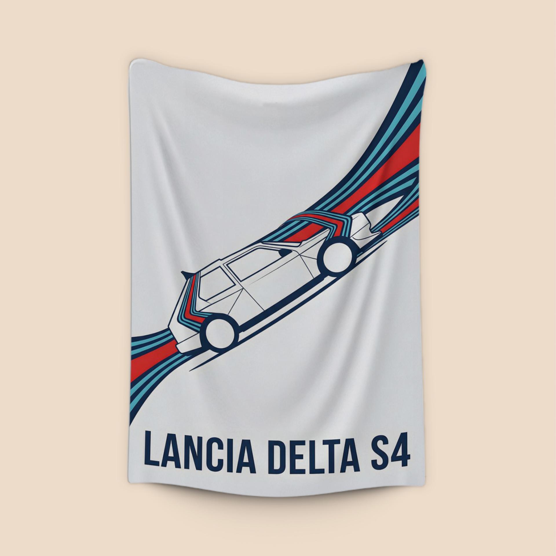 Lancia Delta S4: Martini Motion Minimalist Art