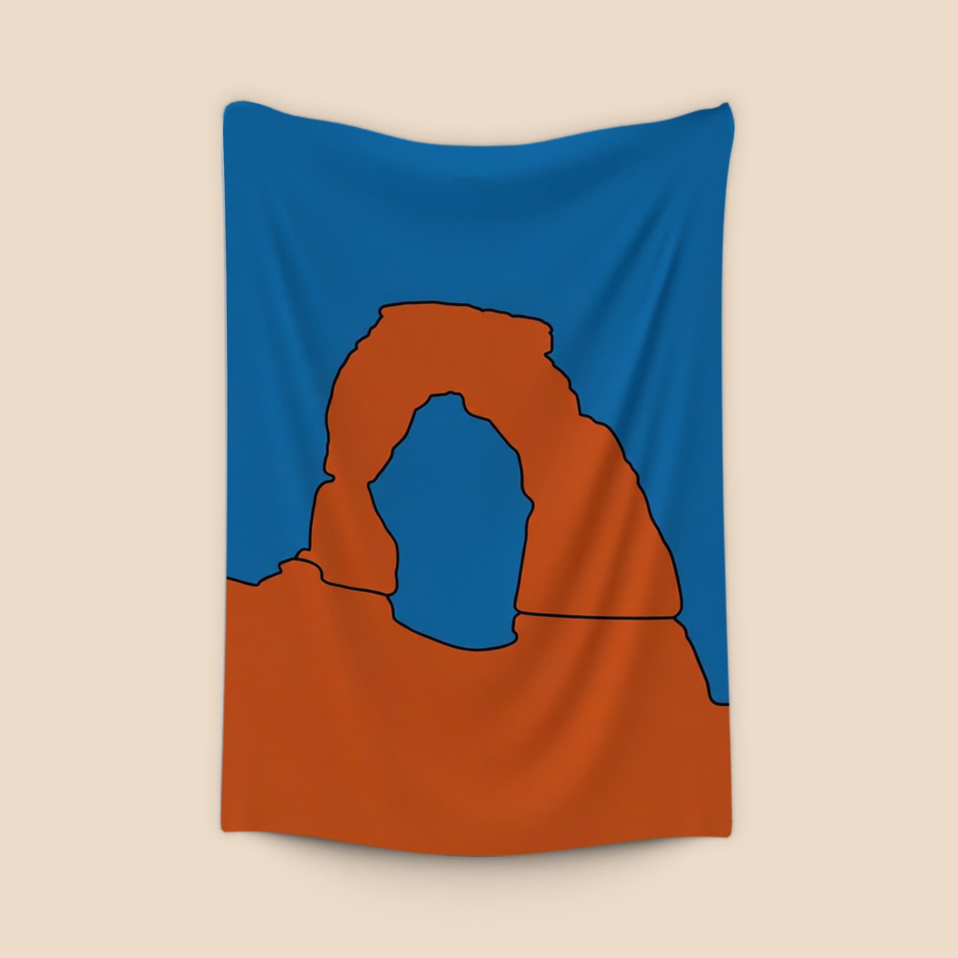 Minimalist Delicate Arch Silhouette