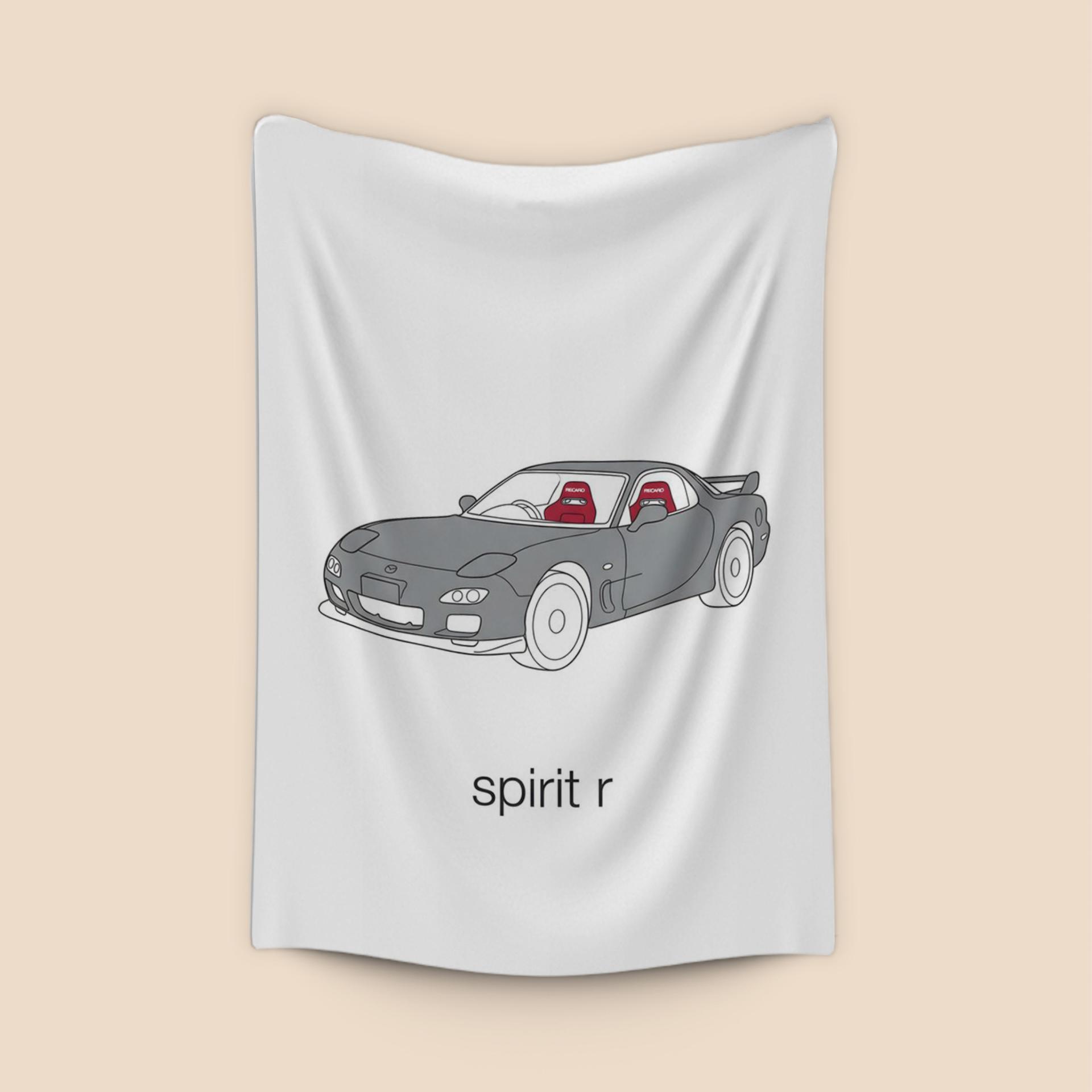 Spirit R: Minimalist Mazda RX-7 Illustration