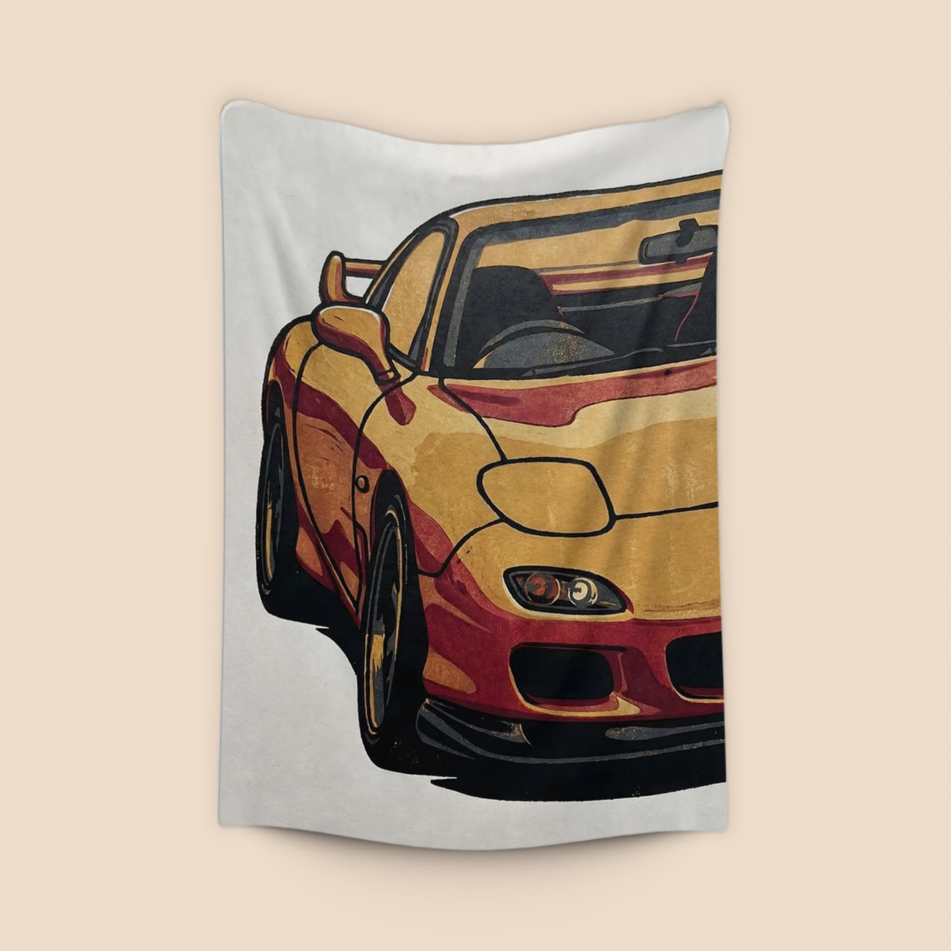 Rotary Soul: Mazda RX-7 FD Woodcut