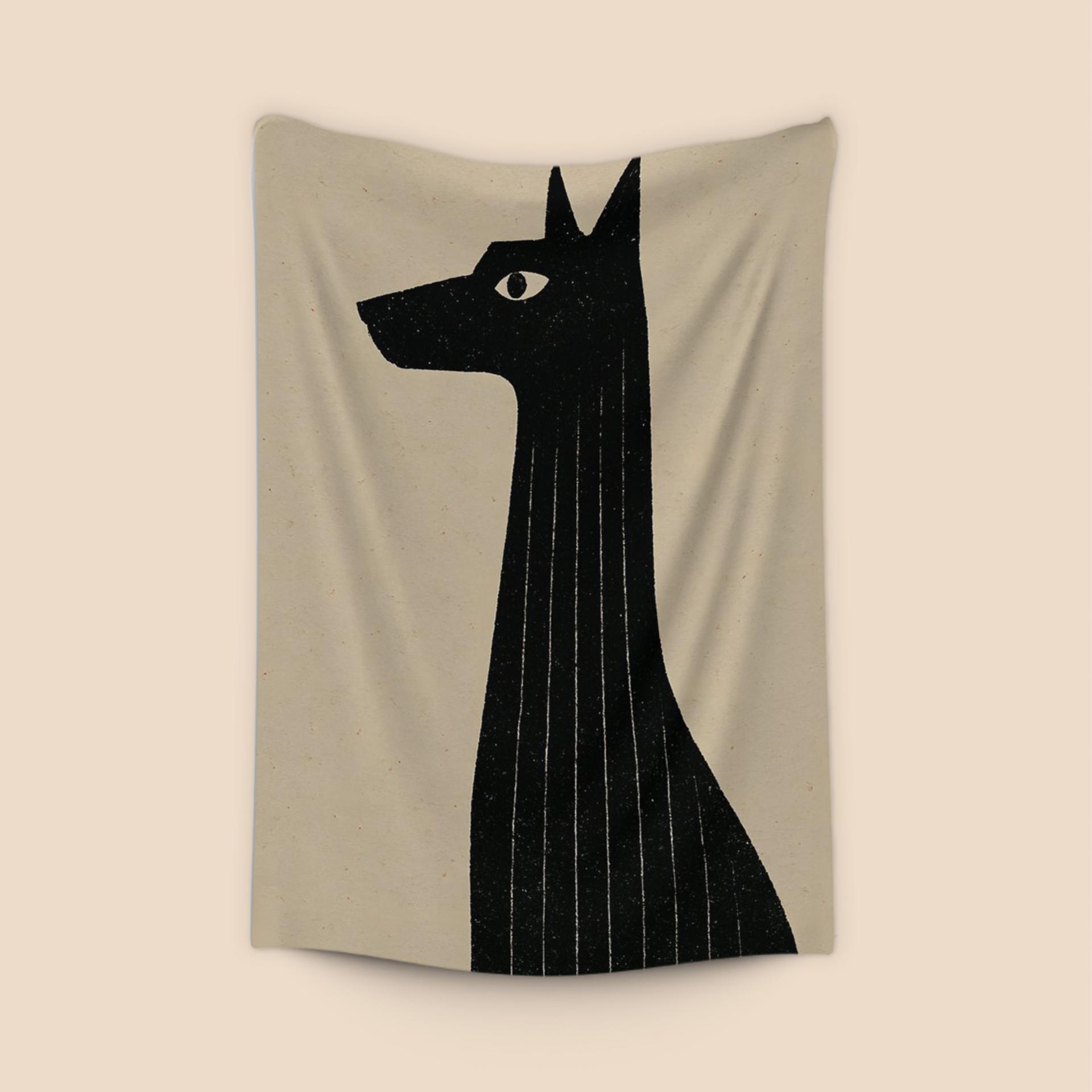 Woodcut Greyhound Profile