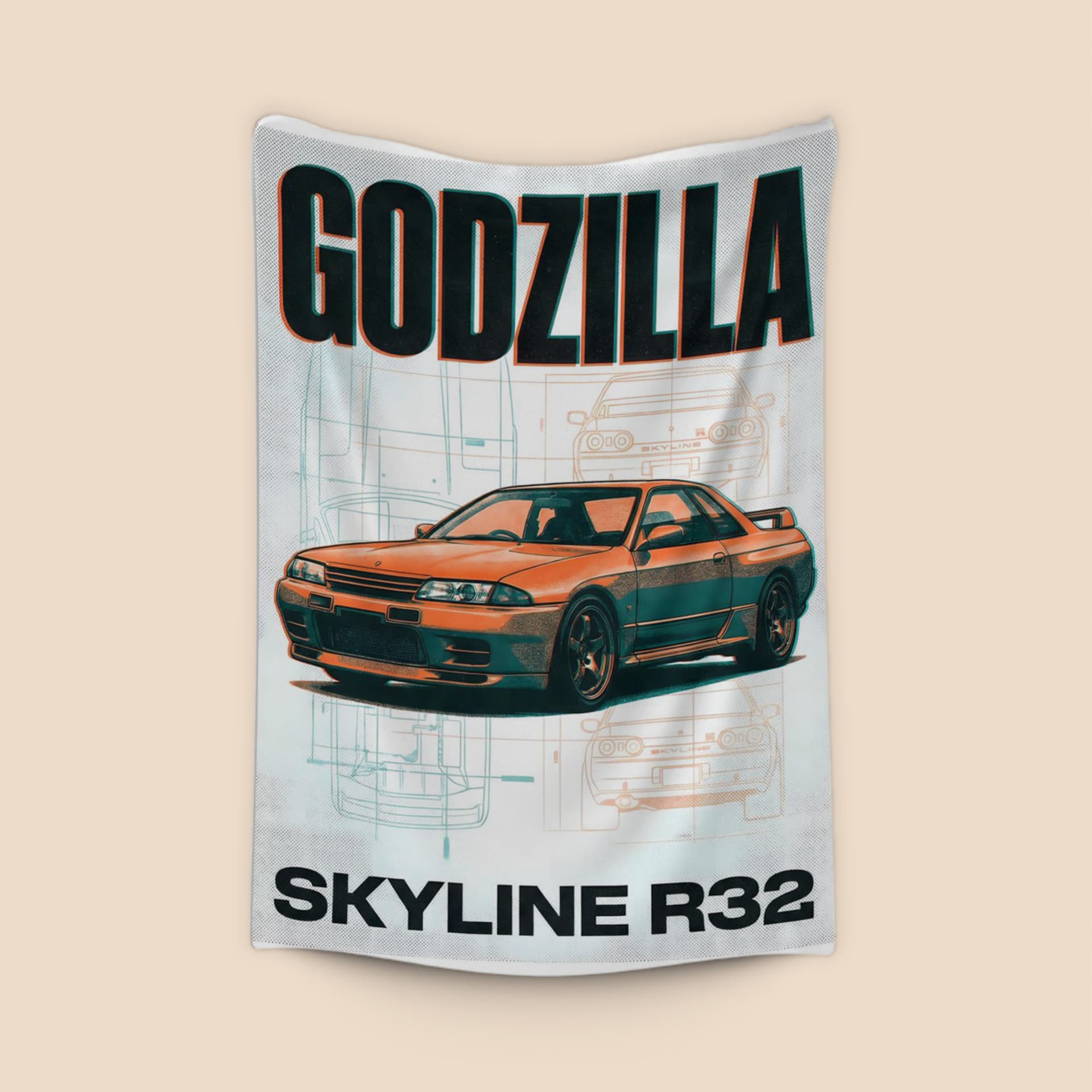 Godzilla Skyline R32: Technical Duotone