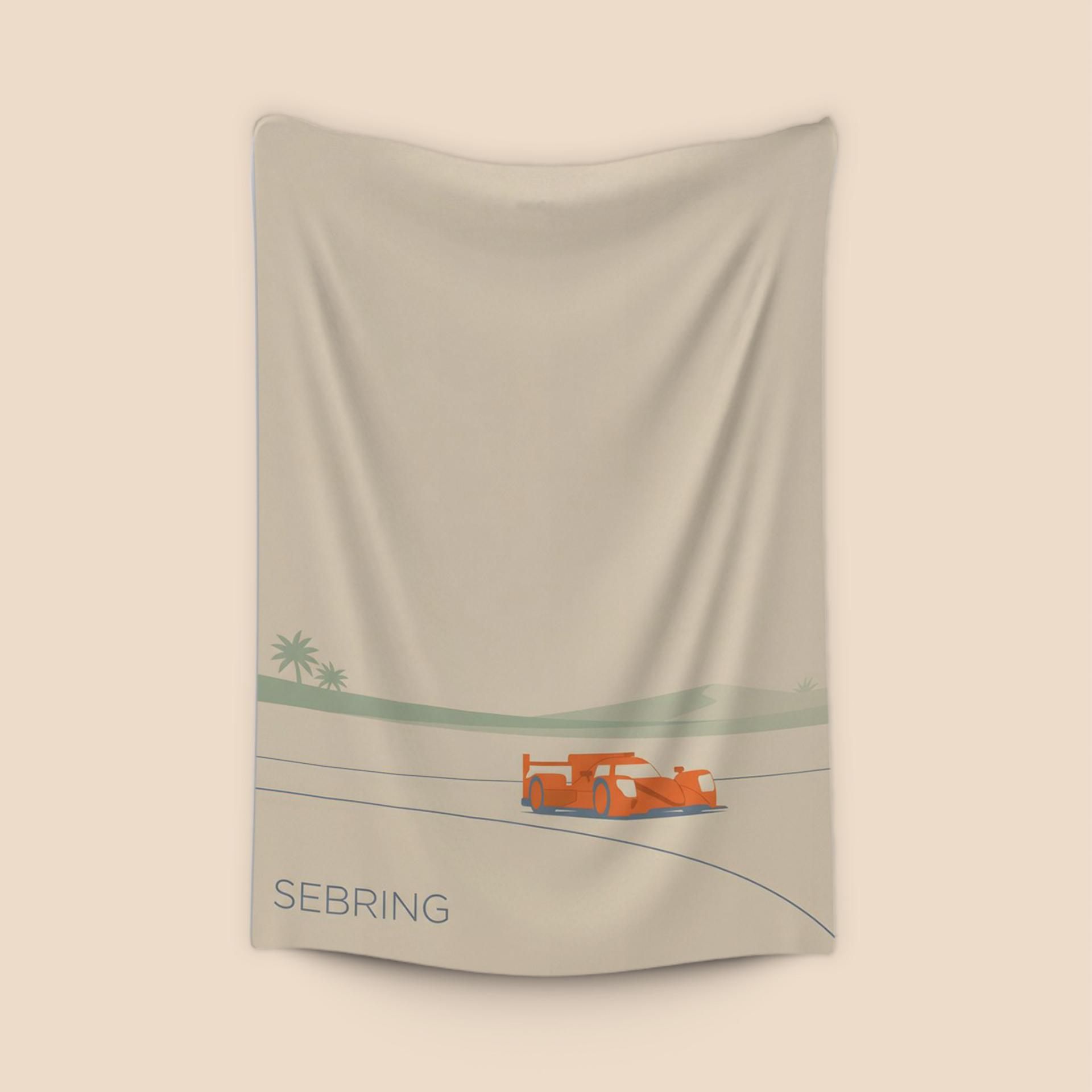 Sebring Heat: Minimalist Endurance Illustration