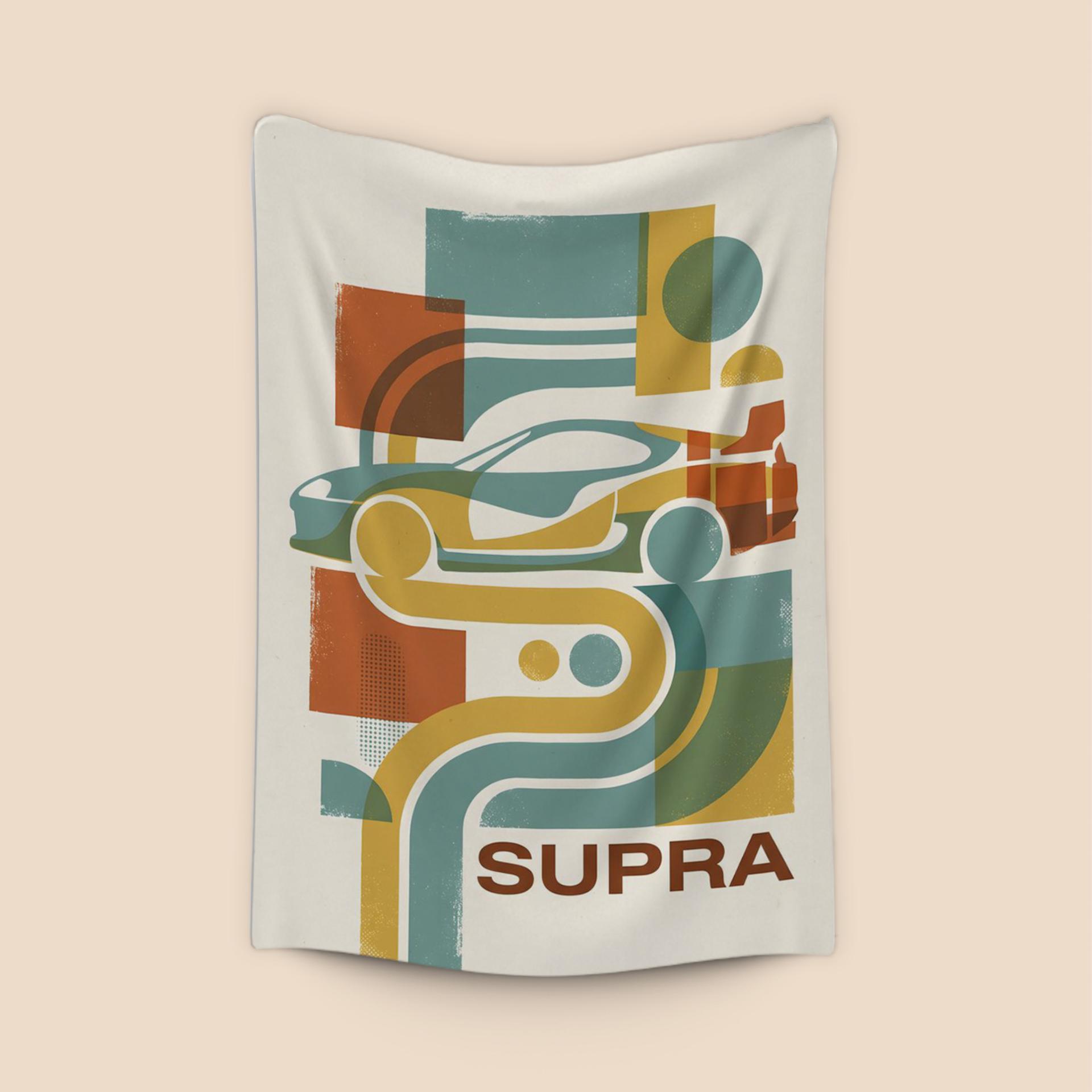 Retro Geometric Toyota Supra A80