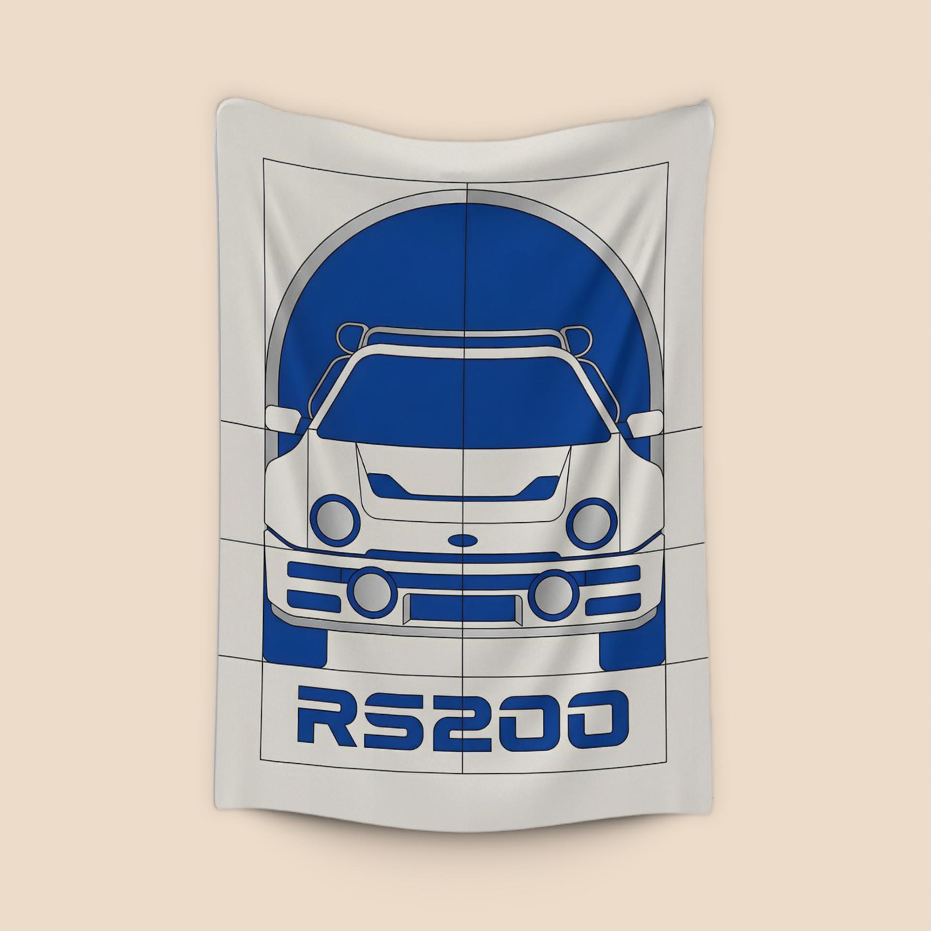 Precision Front: Ford RS200 Geometric Graphic