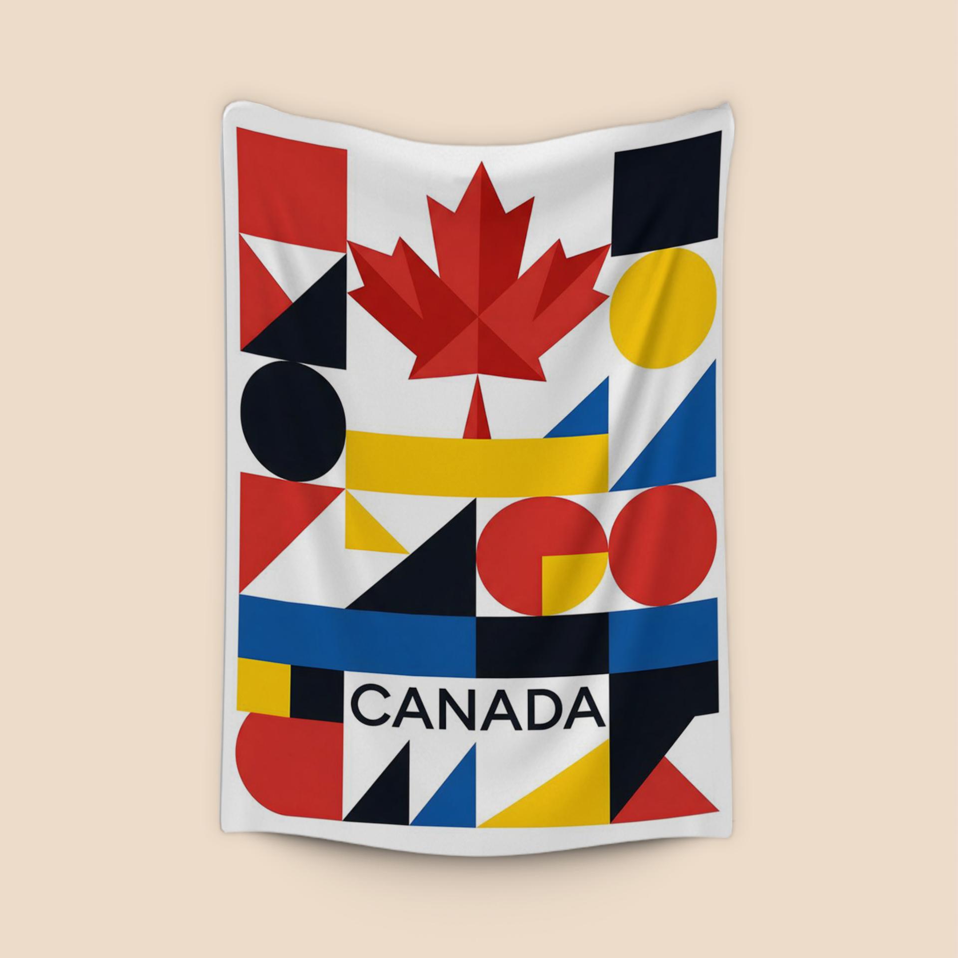 Canada Modernist Geometric Abstract Poster